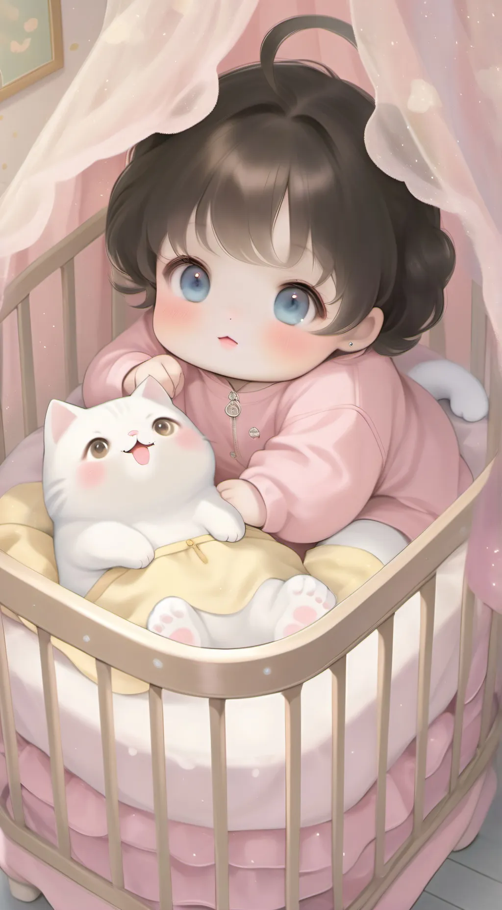 ai character: Random baby background