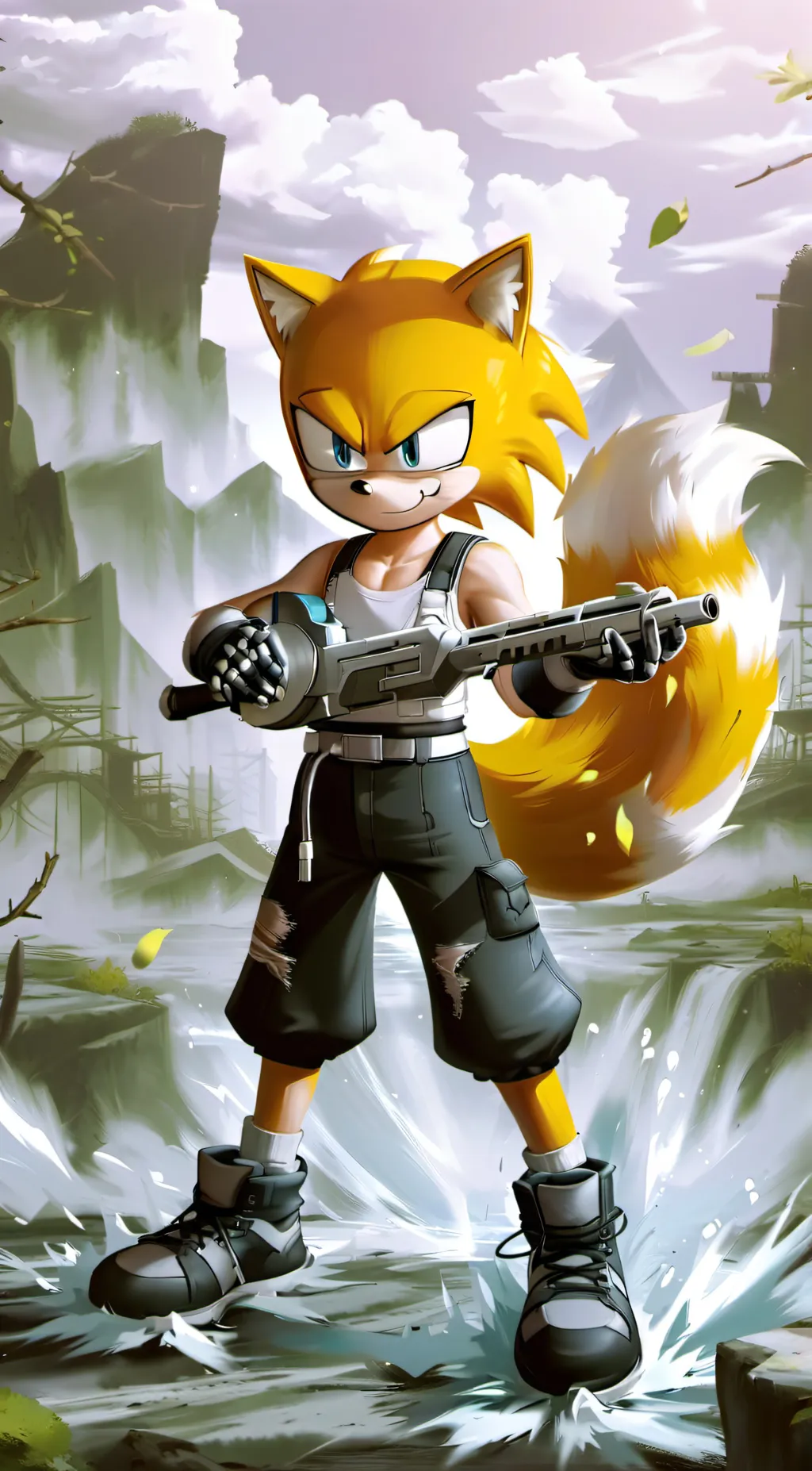 ai character: TAILS ABUSE  background