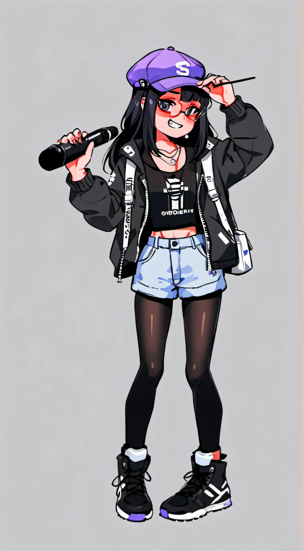 ai character: casset girl background