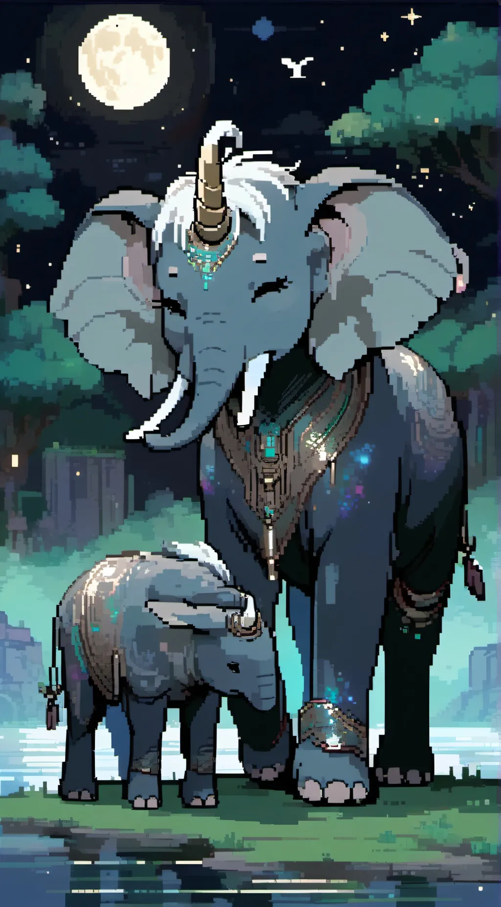 ai character: Smiling critters background