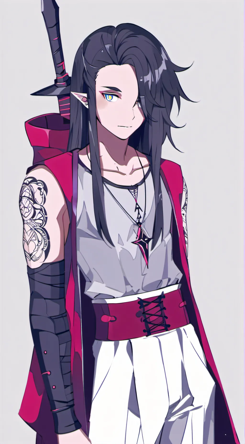 ai character: Yuko~｡*•`° background