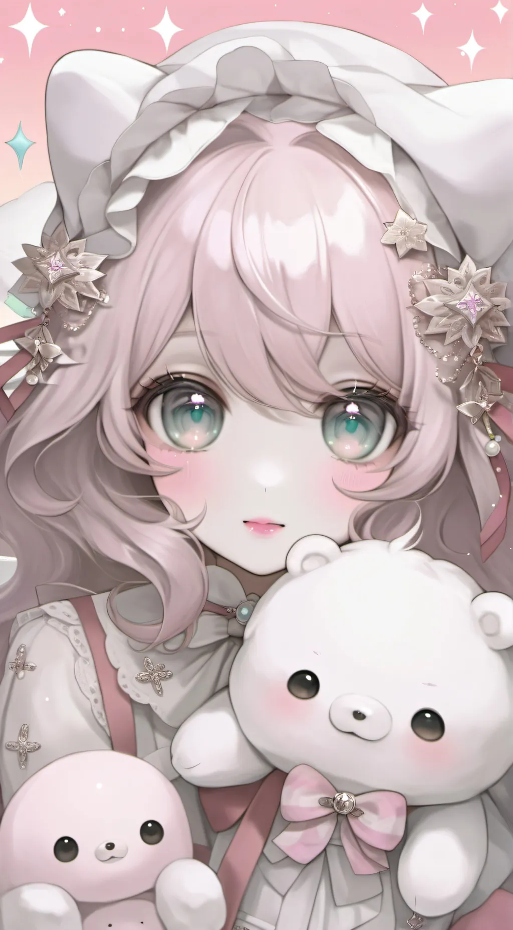 ai character: cute girl background