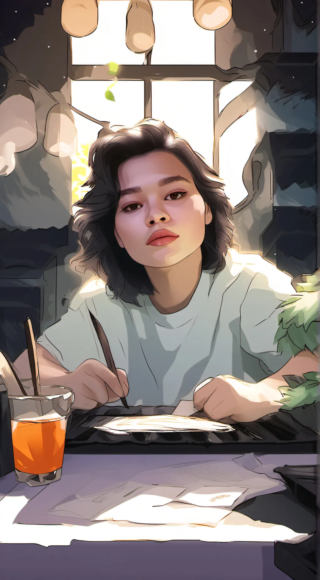 ai character: rose  background