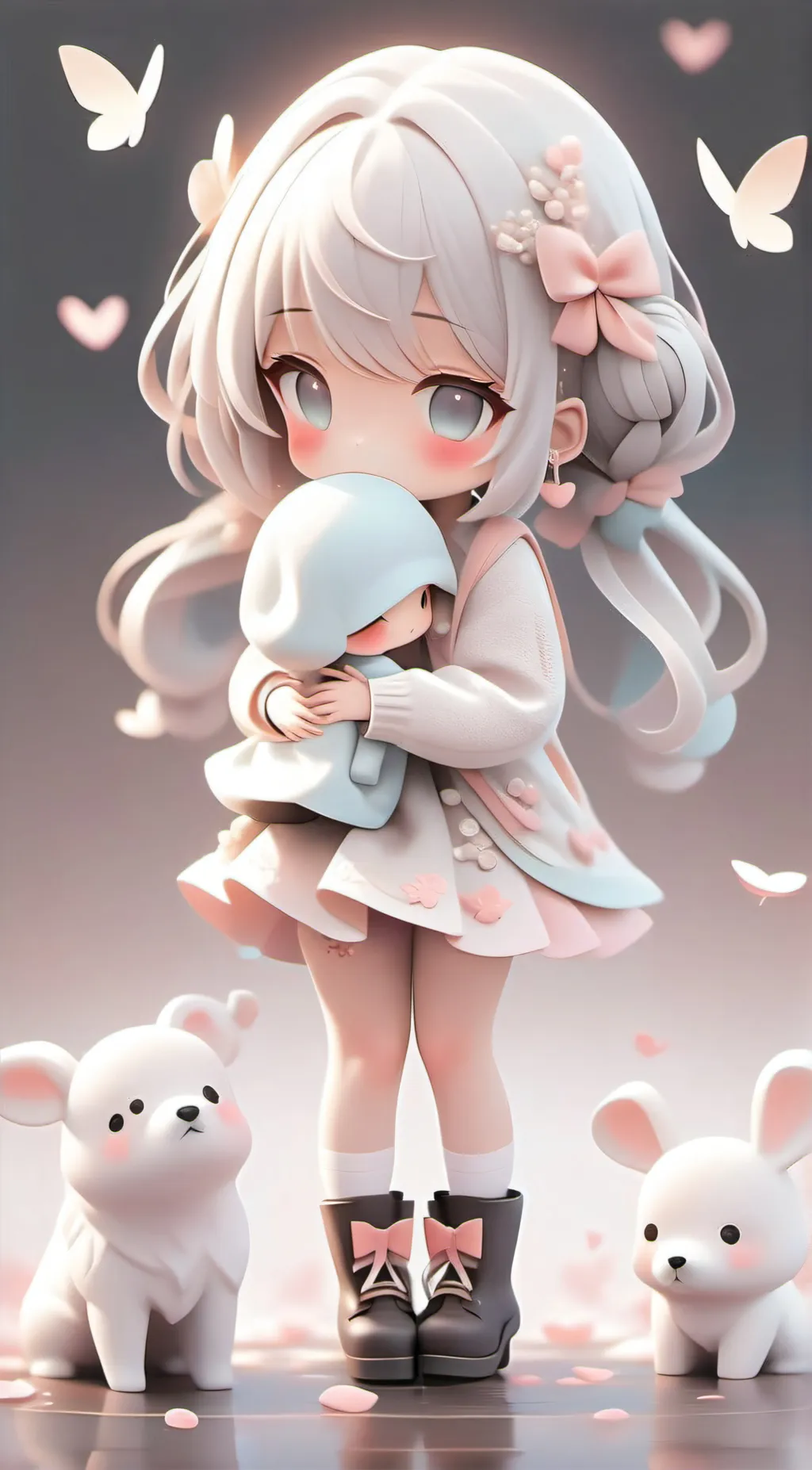 ai character: Hello kitty  background