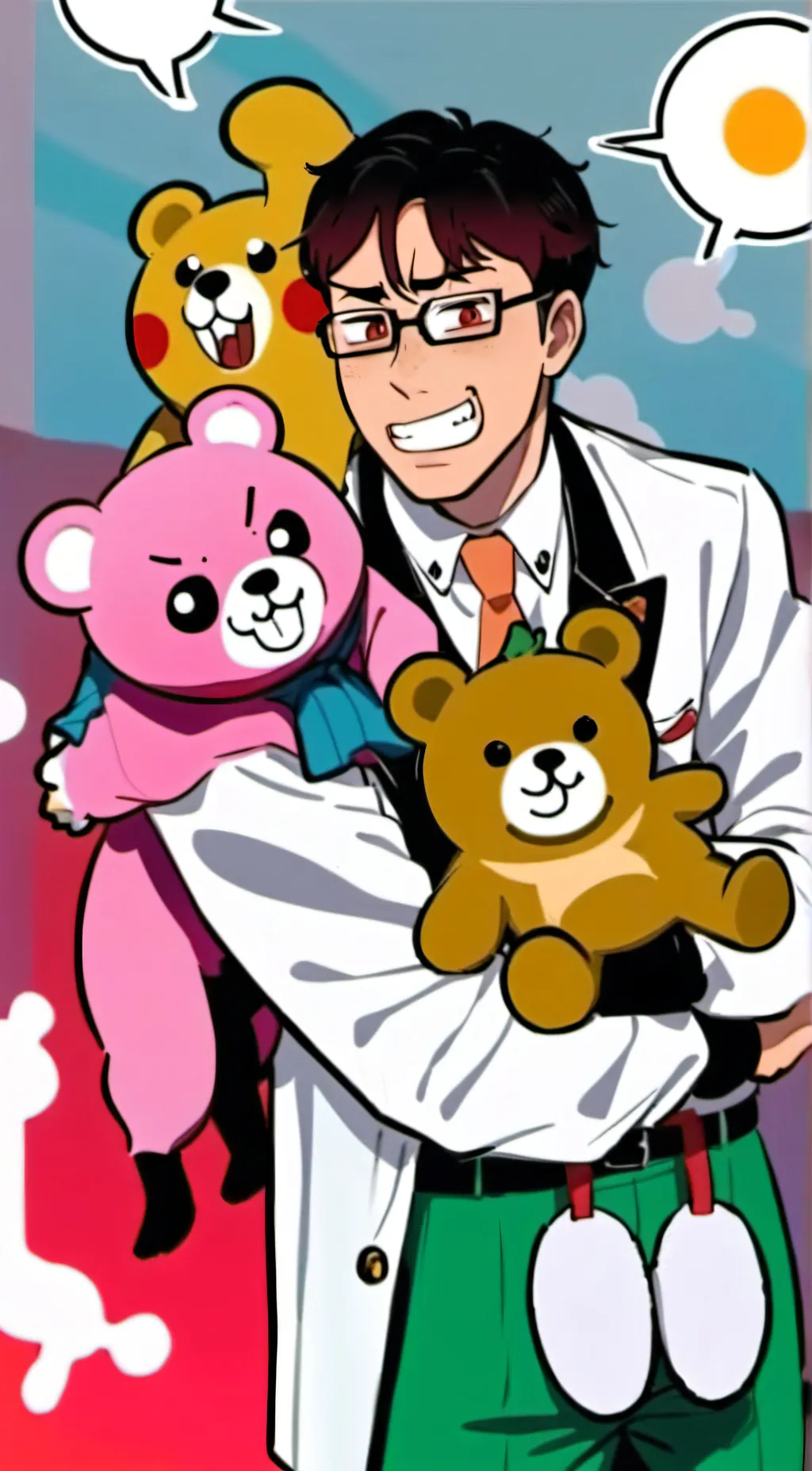 ai character: Bobby bearhug  background