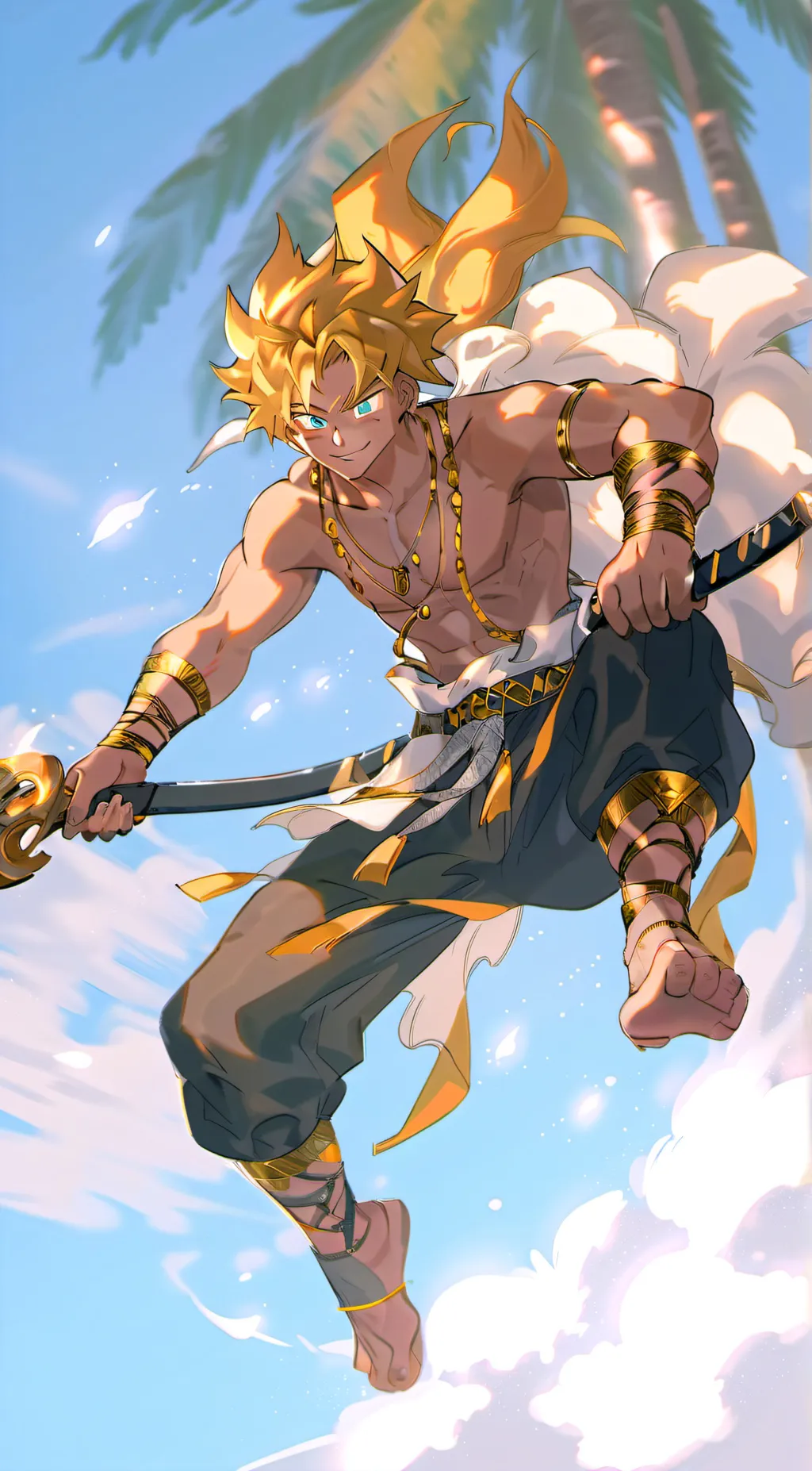 ai character: god Goku background