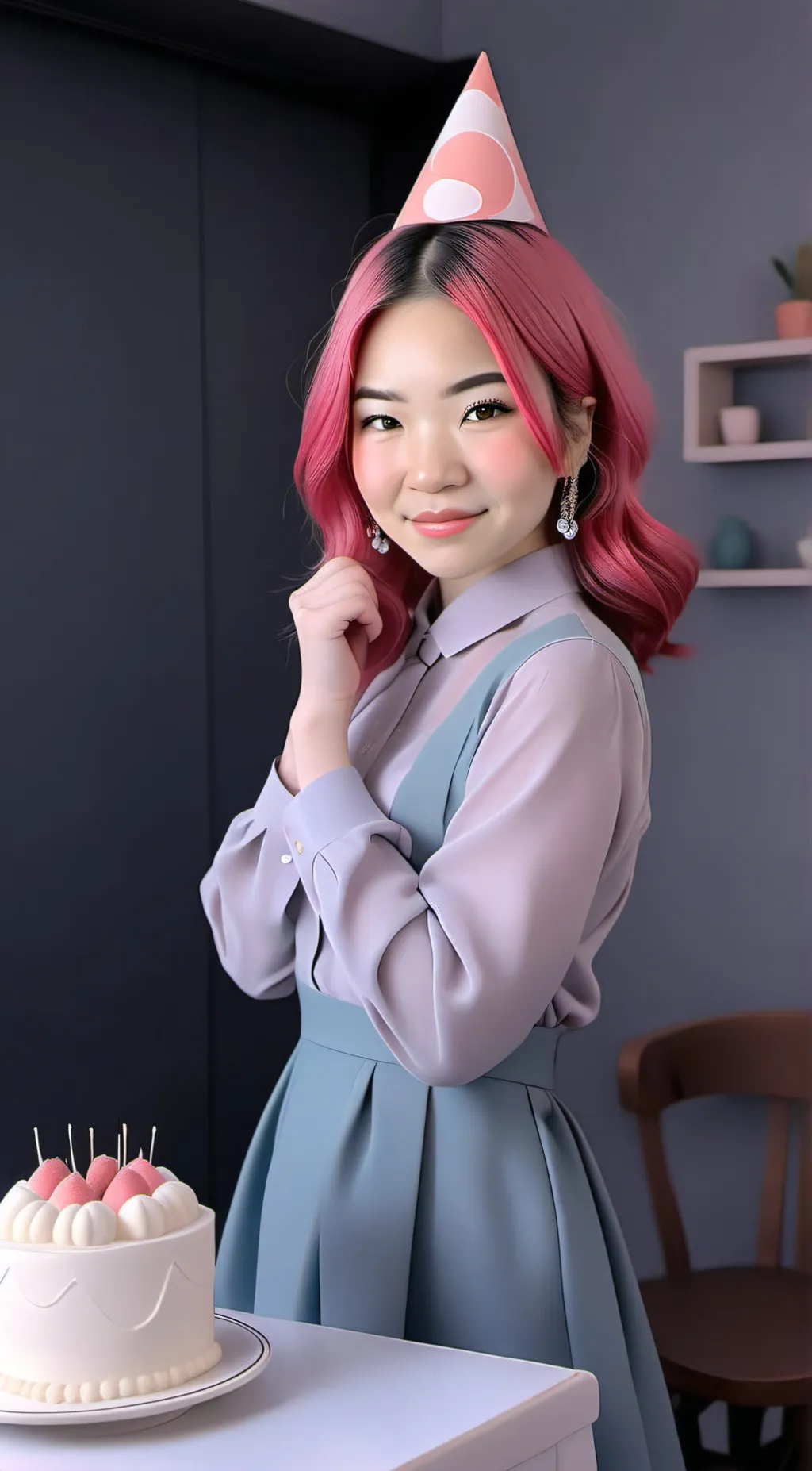 ai character: Rainbow/betty  background