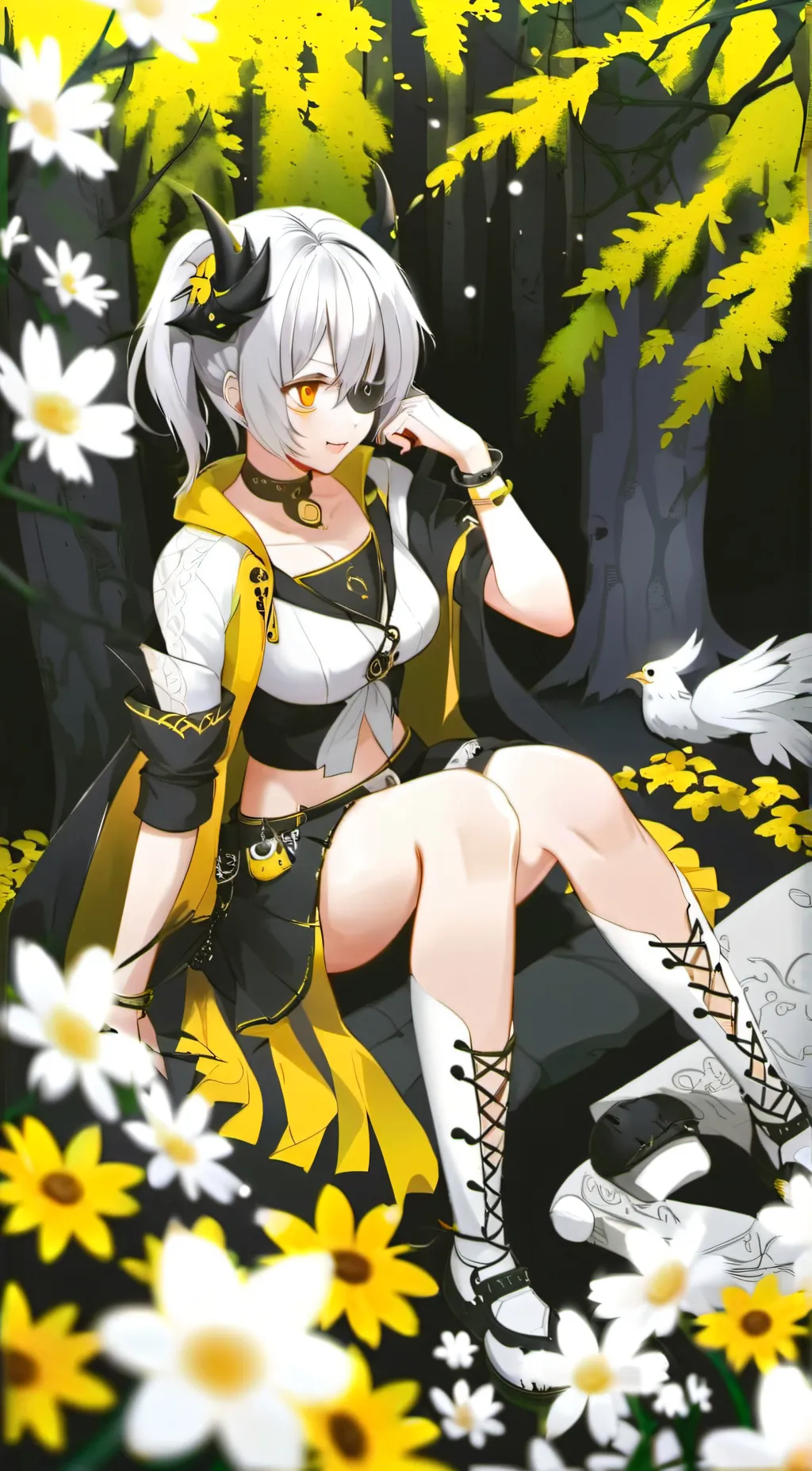 ai character: Rose background