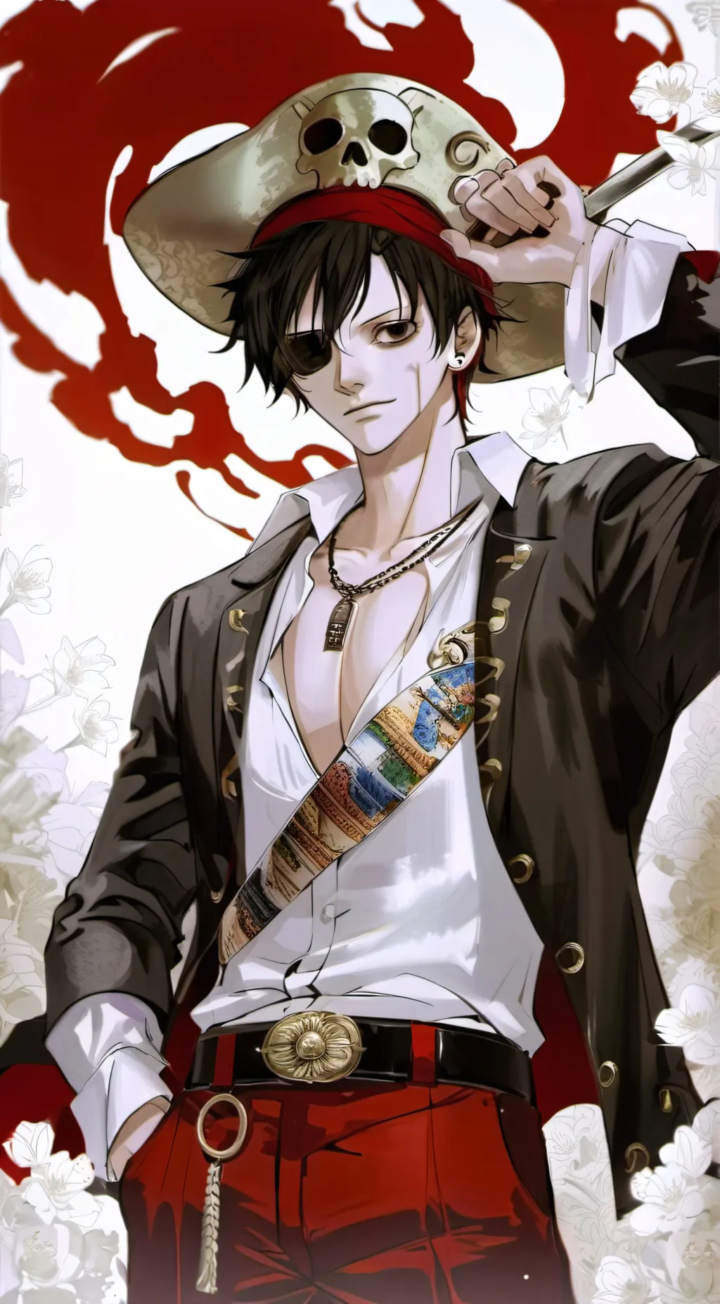 ai character: Exp luffy background