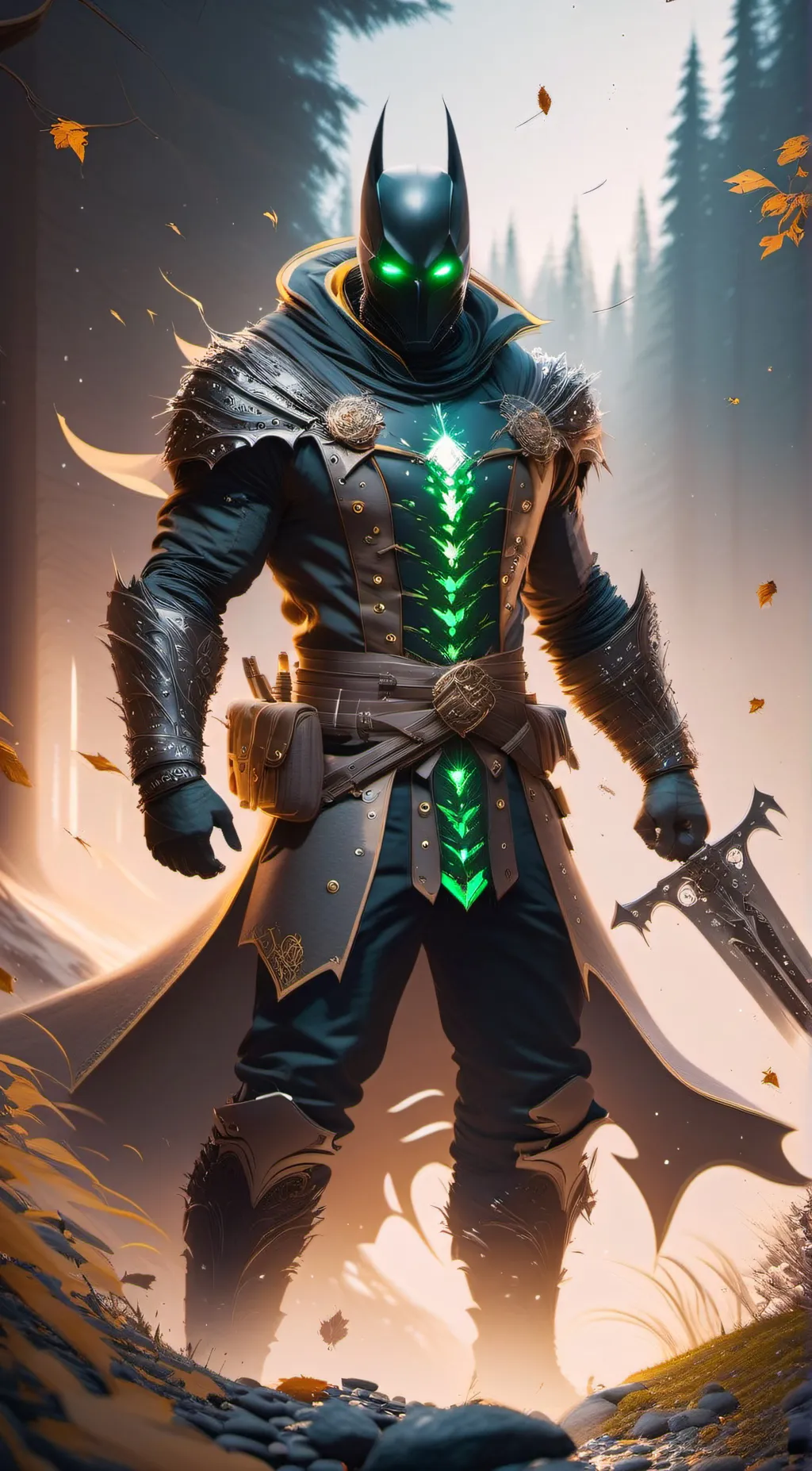 ai character: dark knight  background