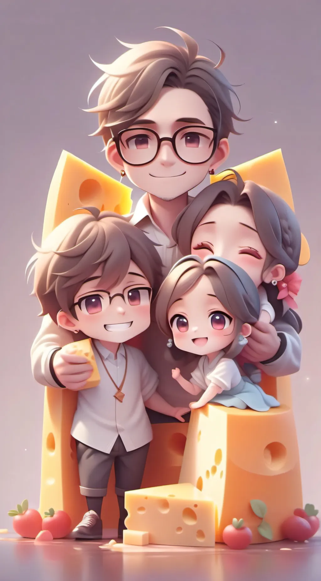 ai character: cheese family background