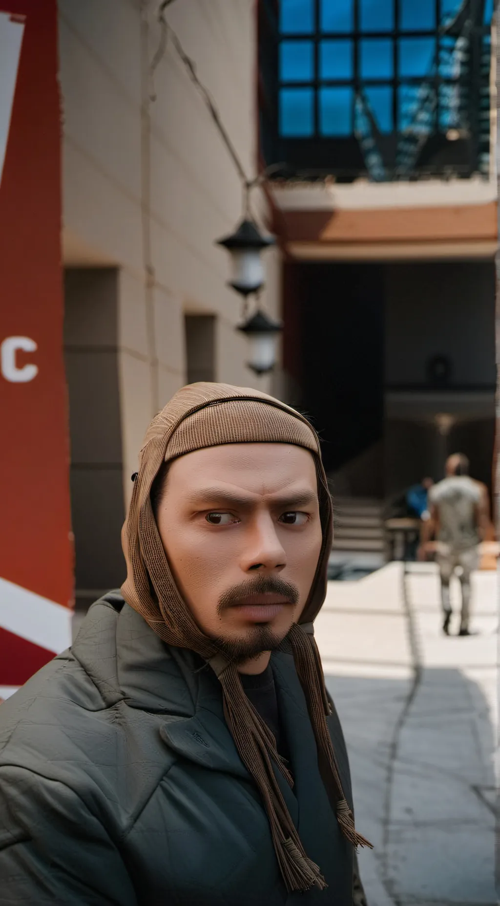 ai character: scared afton  background