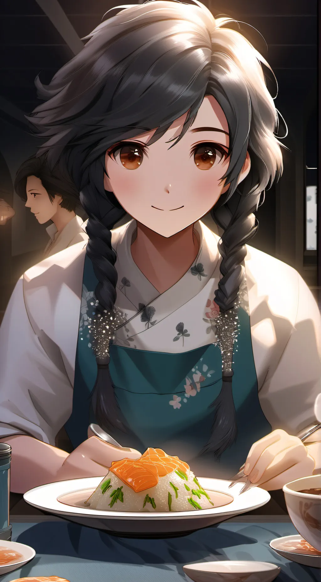 ai character: Deeeeeeeeeeeeeeeee background