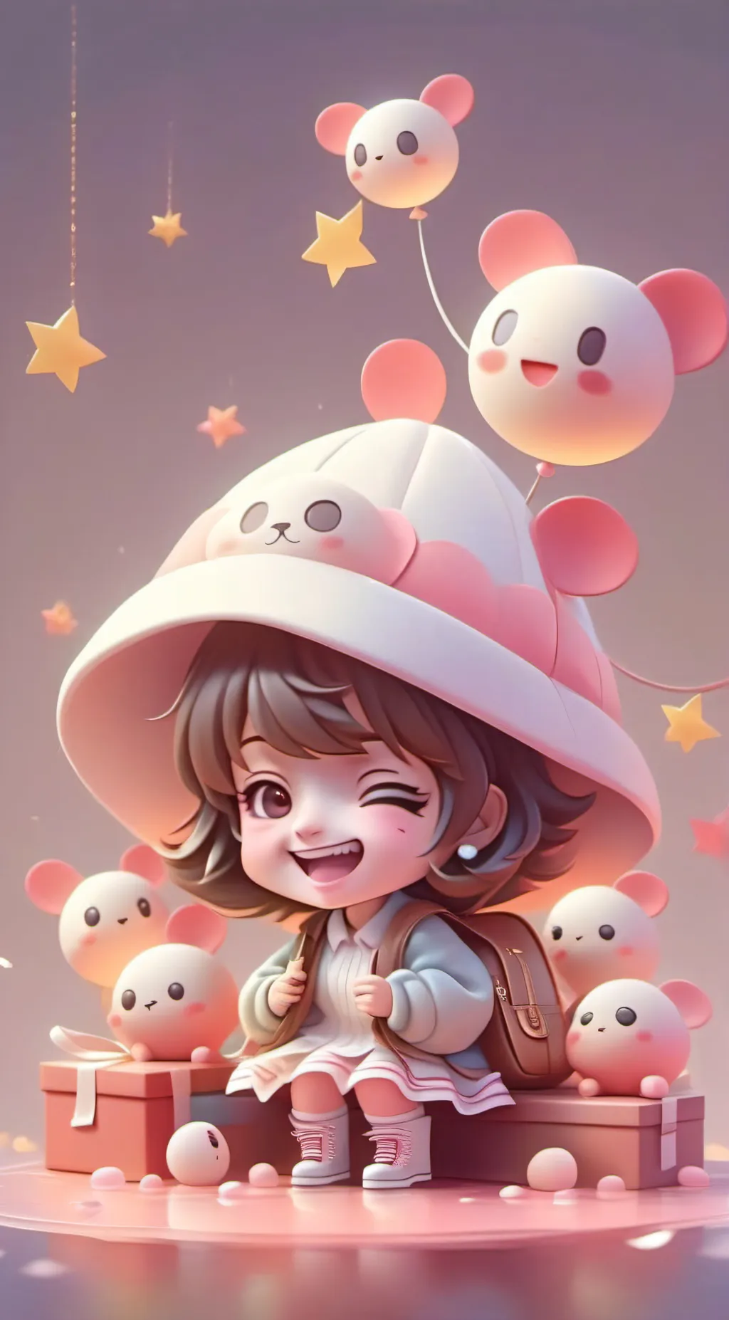 ai character: Emoji background