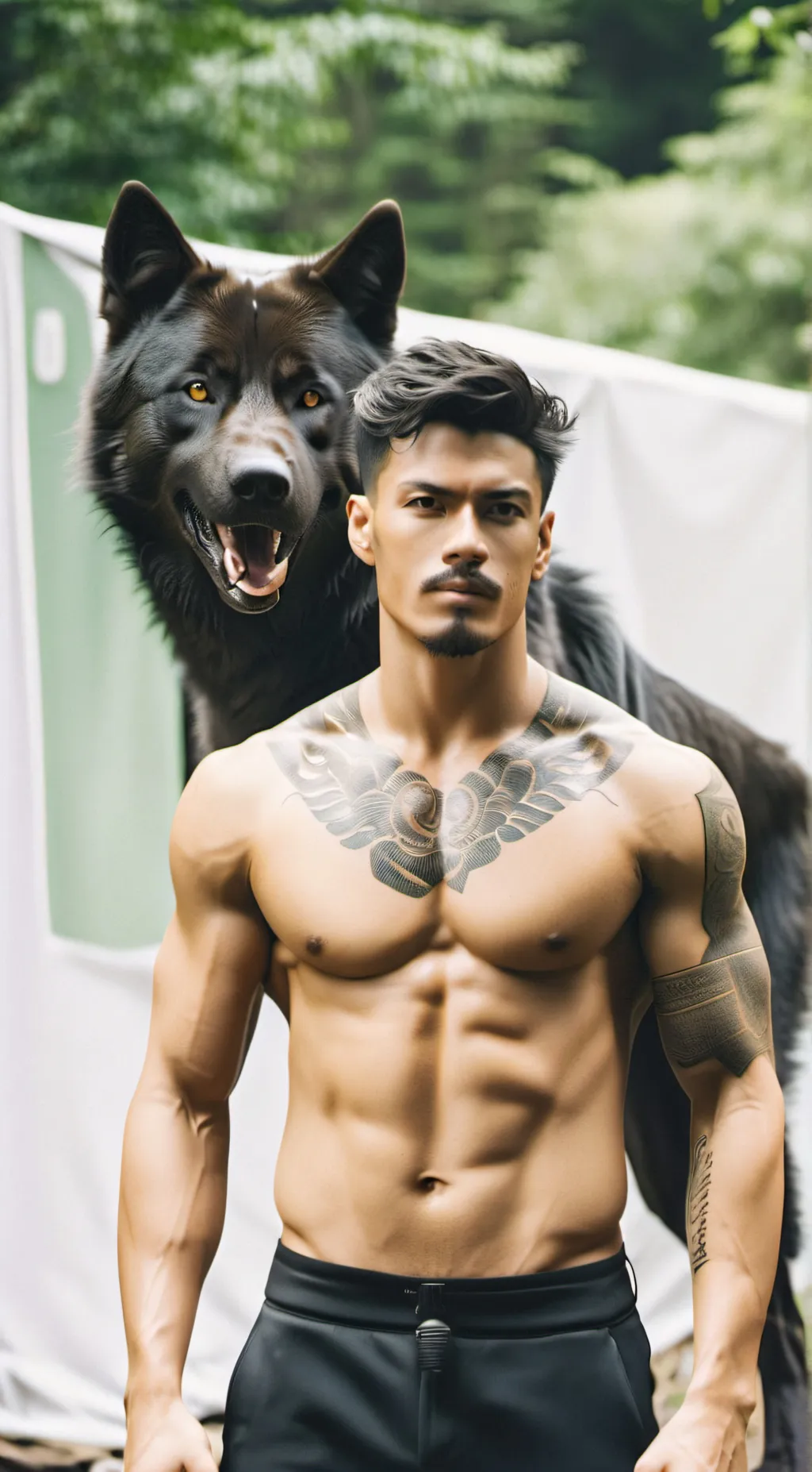 ai character: Darius Silver background