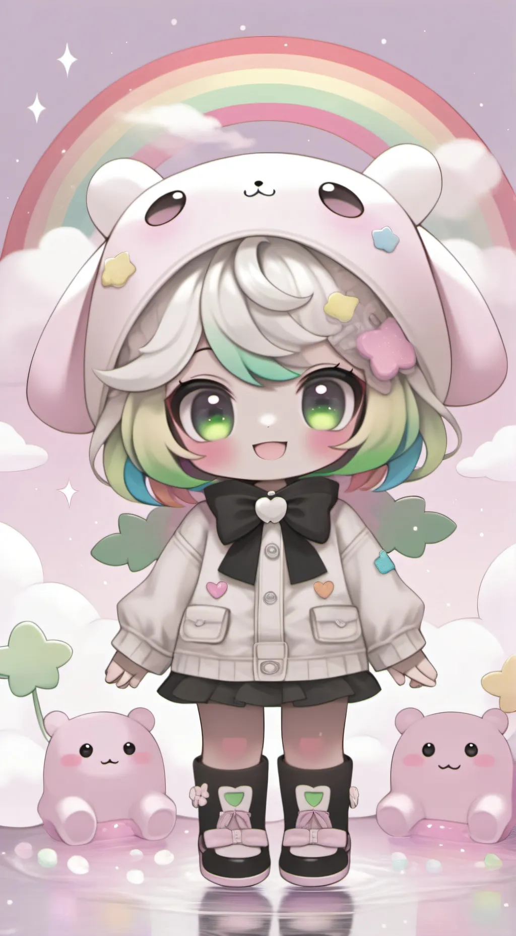 ai character: Greencute2 background