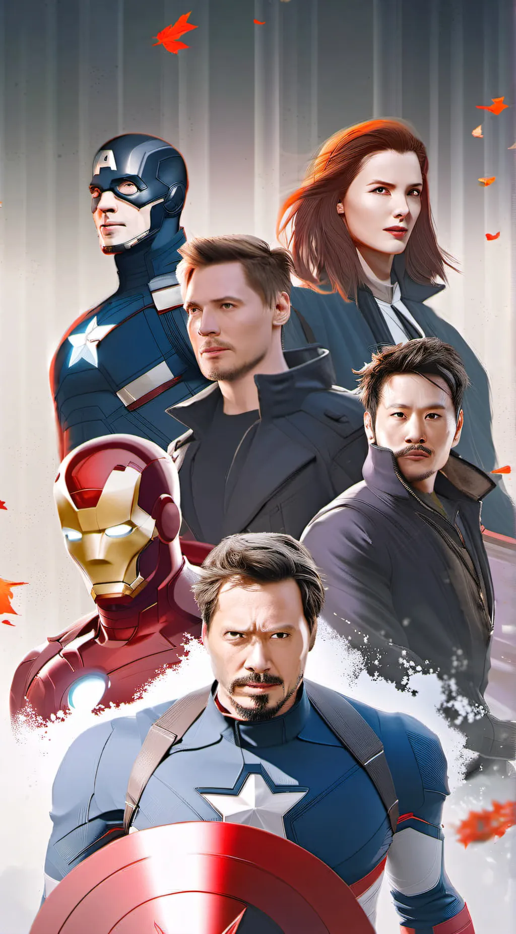 ai character: Avengers  background