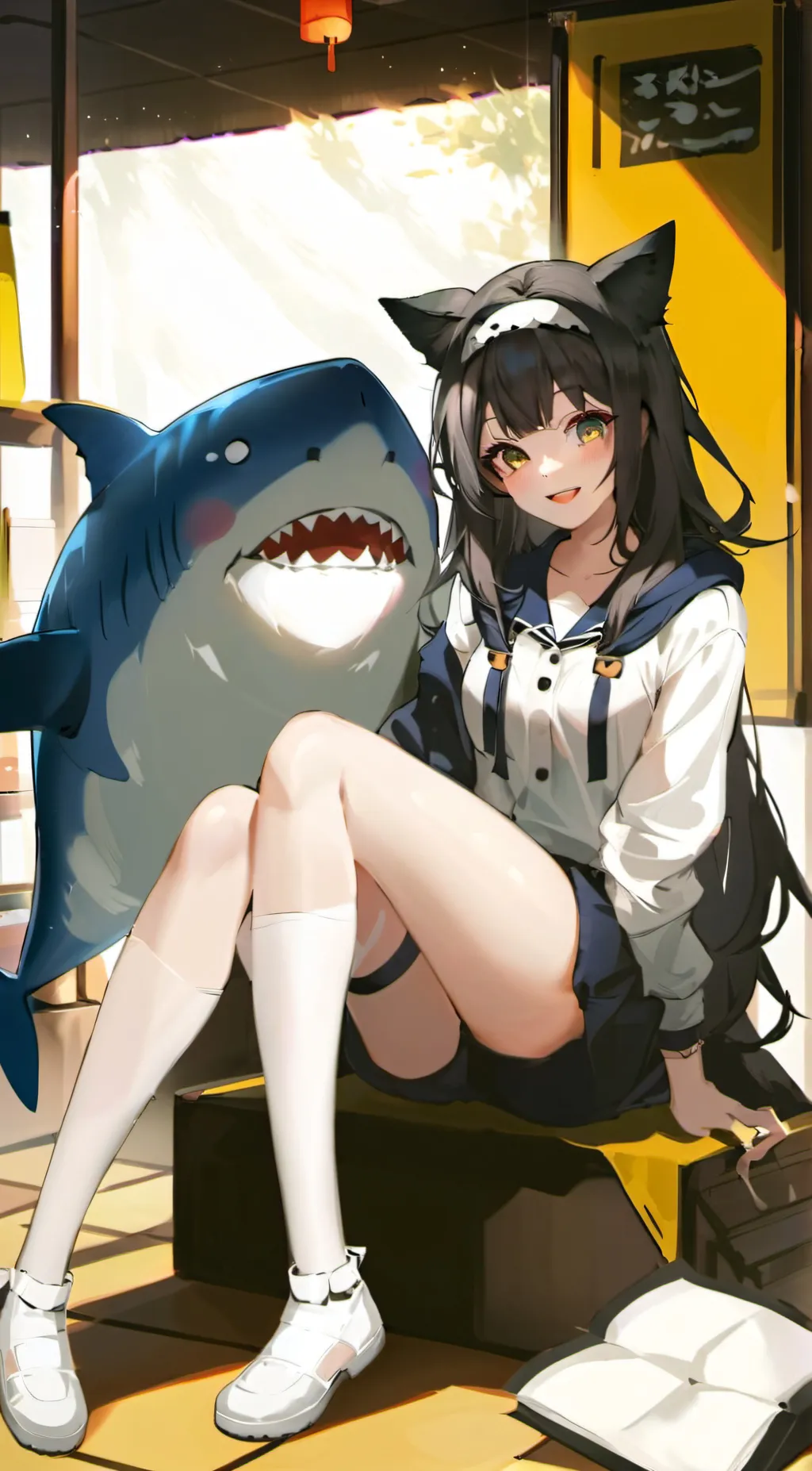 ai character: Sharkie background