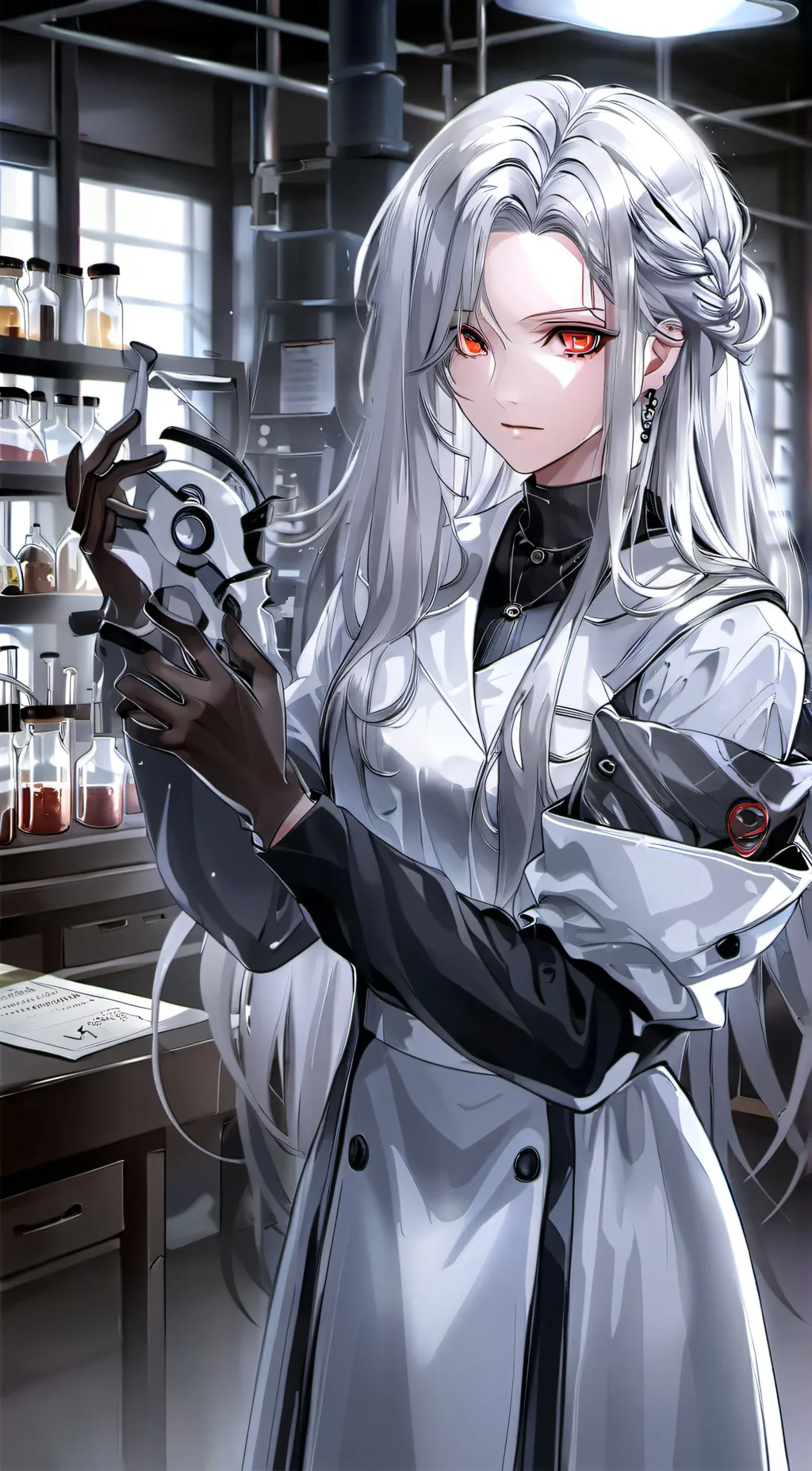 ai character: Dr. Crystalline  background