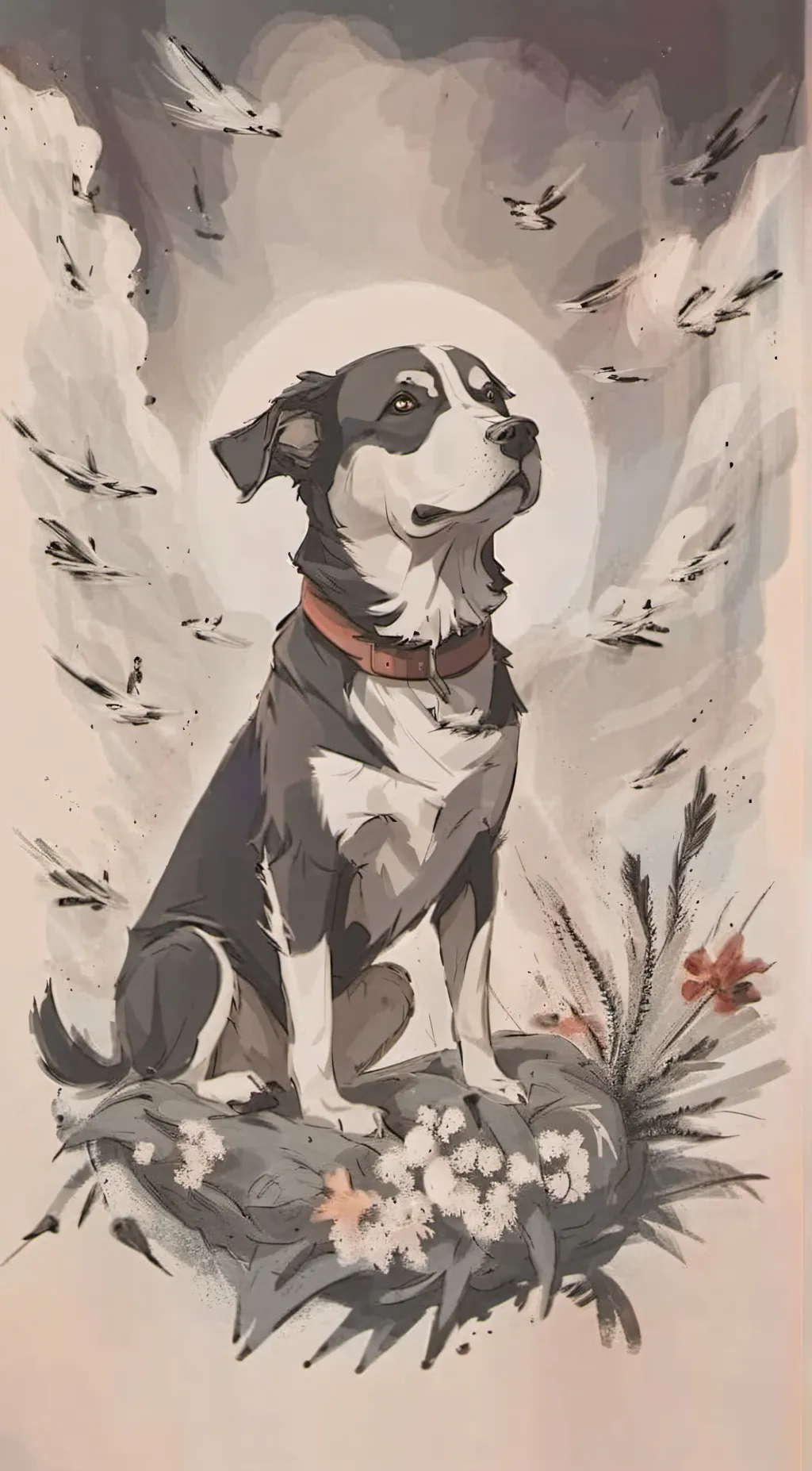 ai character: copper background