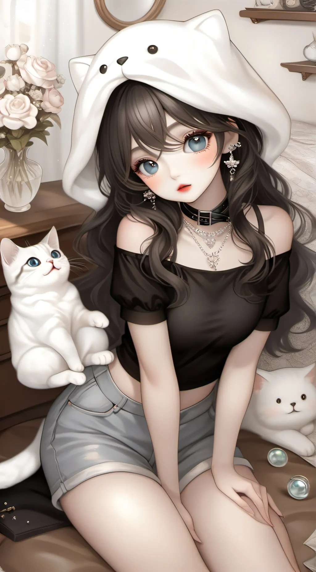 ai character: Kuromi background