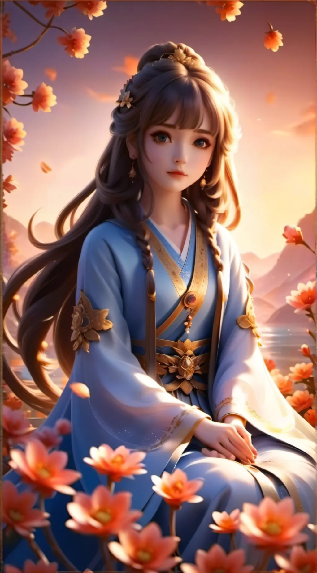 ai character: rose background