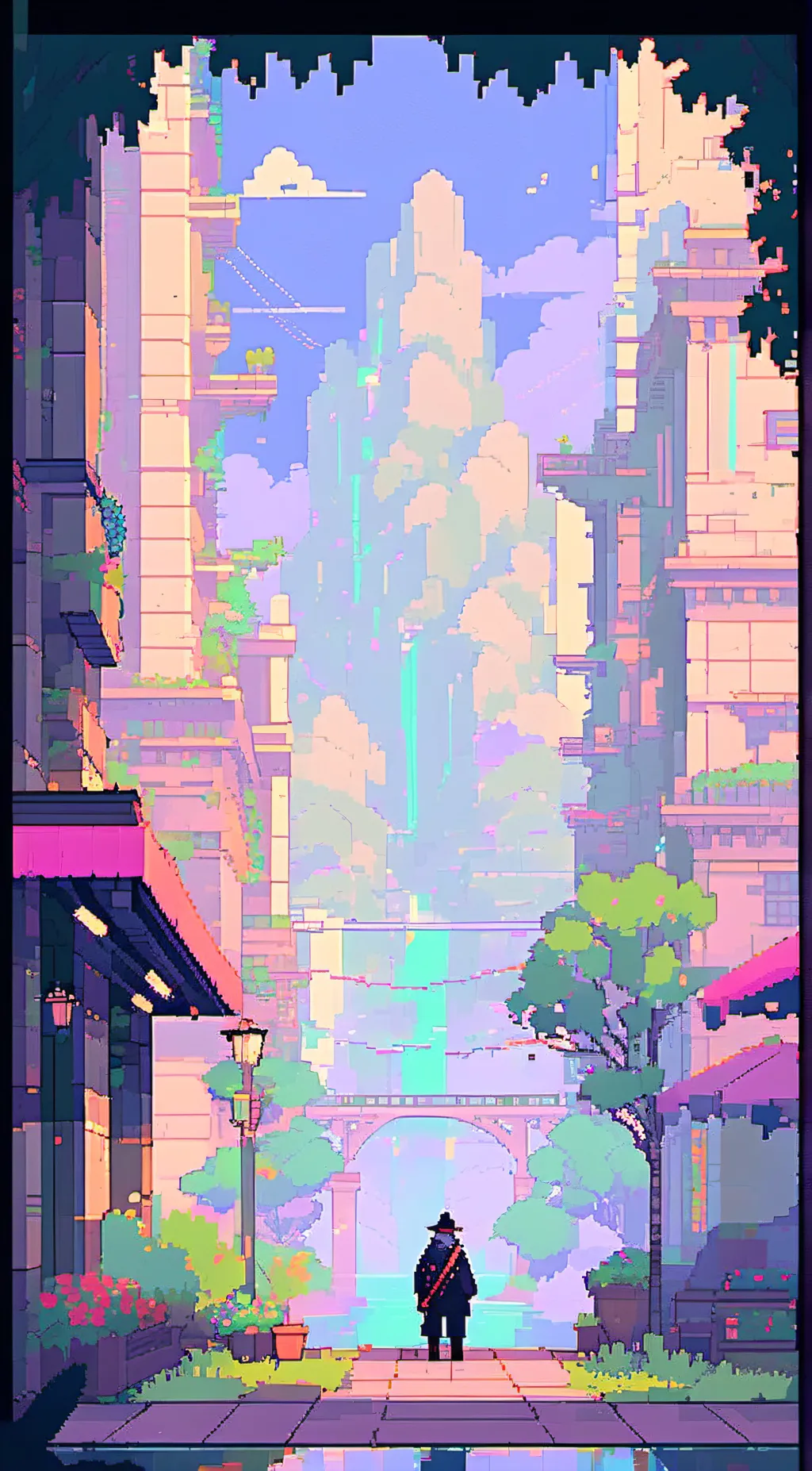 ai character: cyberpunk group  background