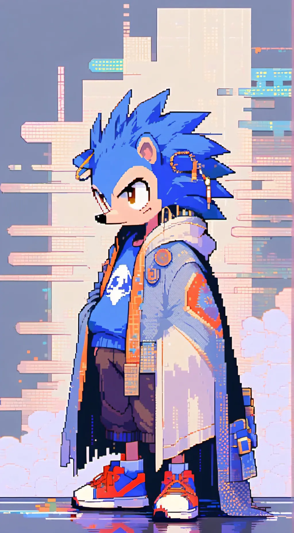 ai character: Pixelated Diego background