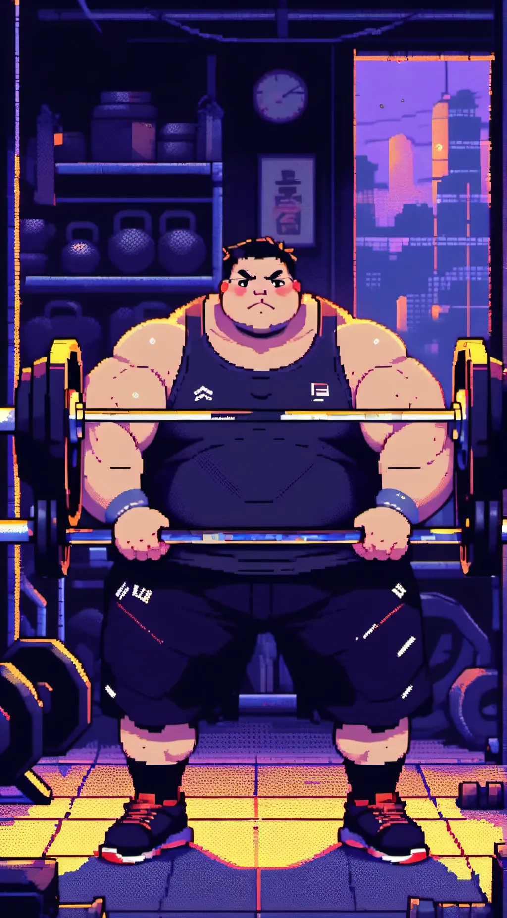 ai character: fat guy background