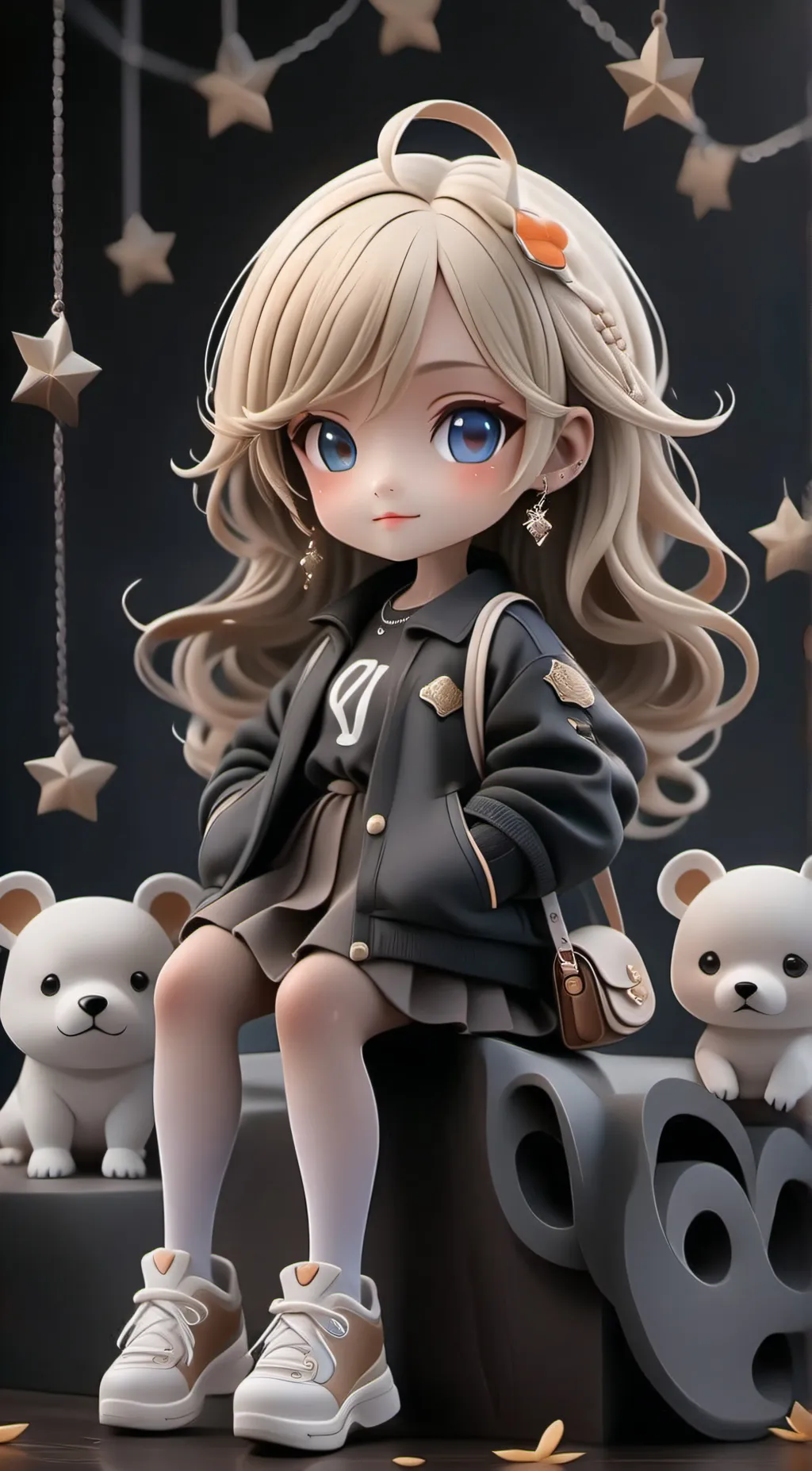 ai character: baku at ur concert background