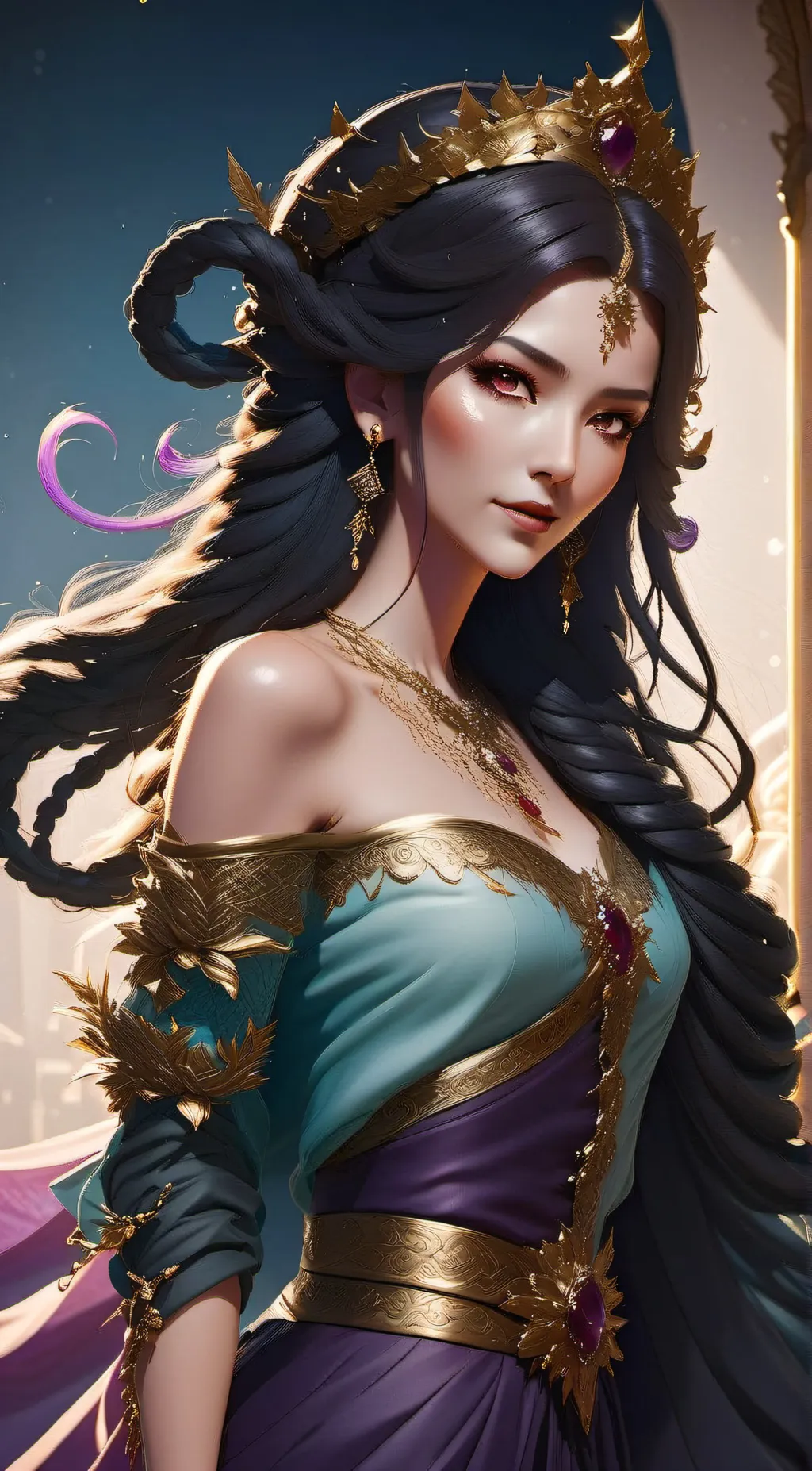 ai character: Lenore Moonlight background