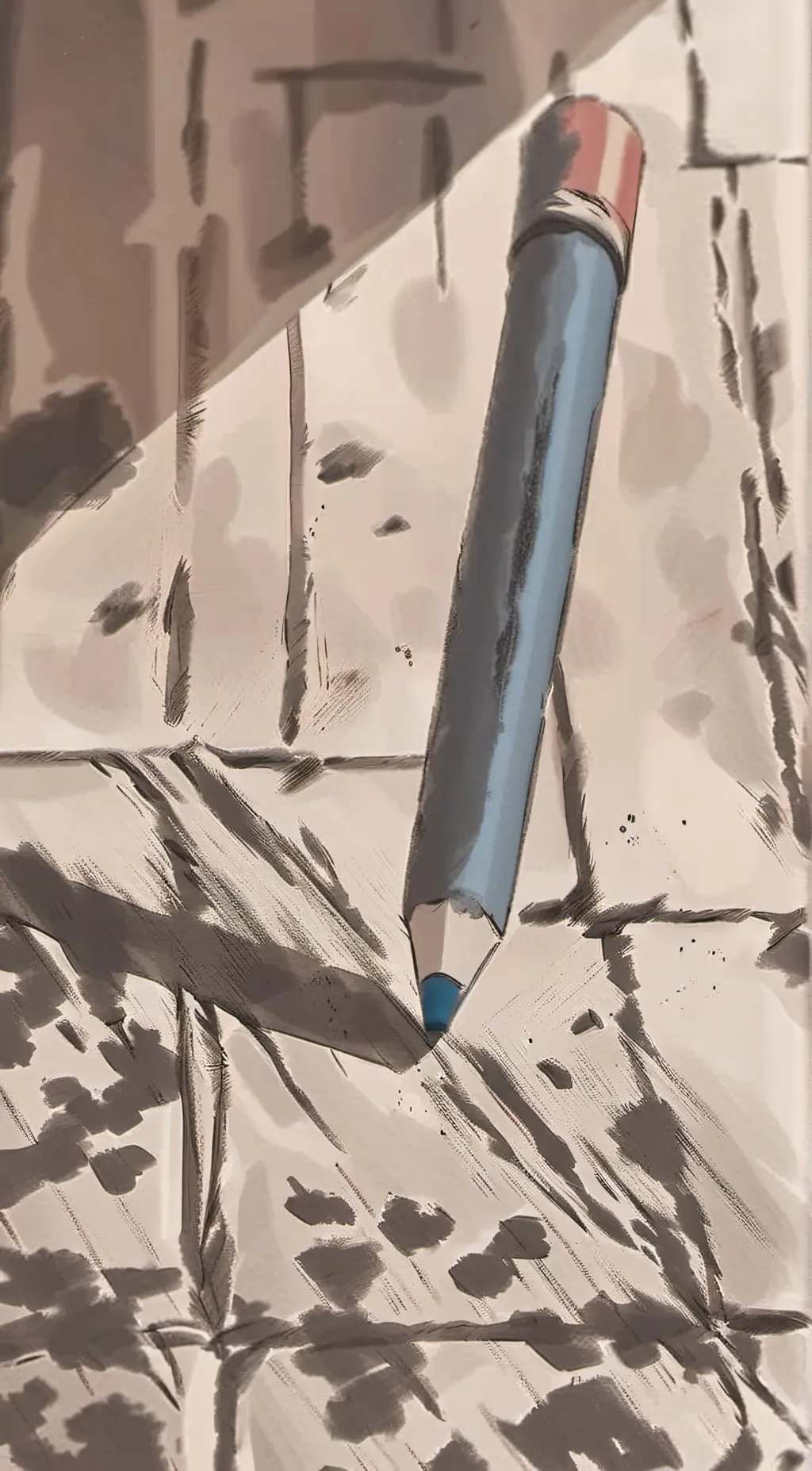 ai character: Blue background