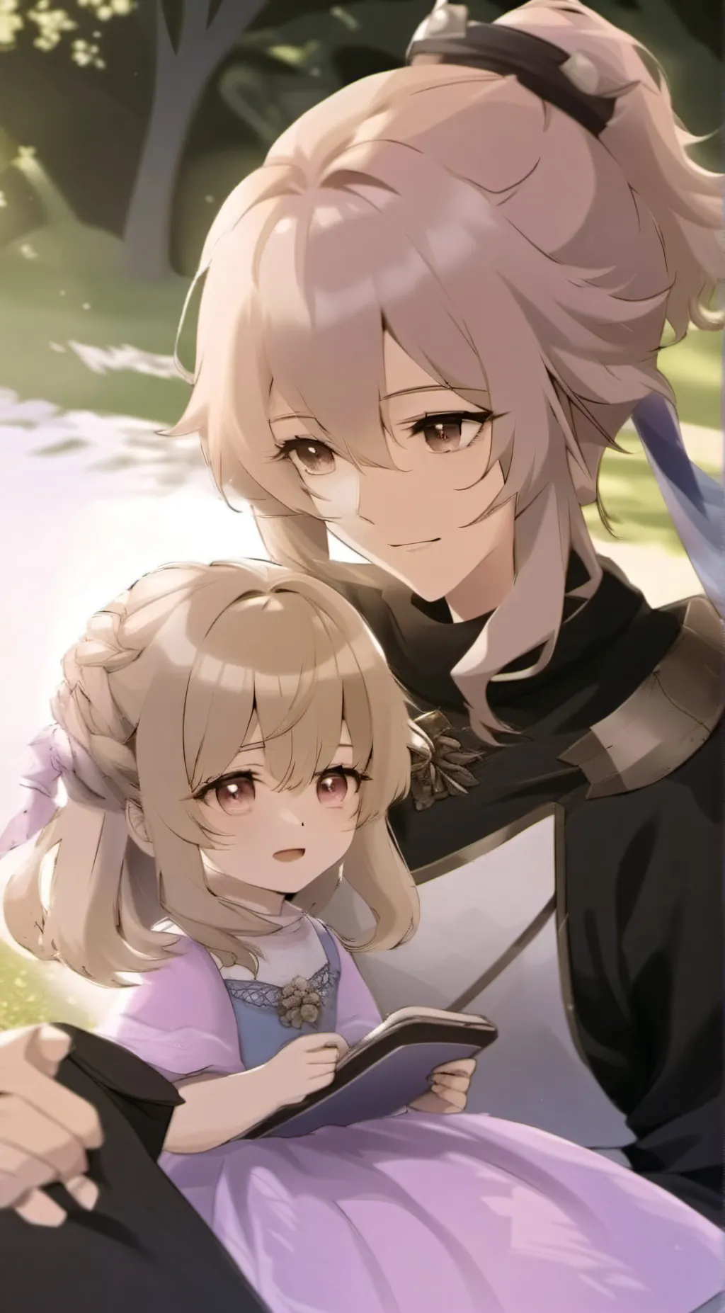 ai character: LISA AND LILY. background