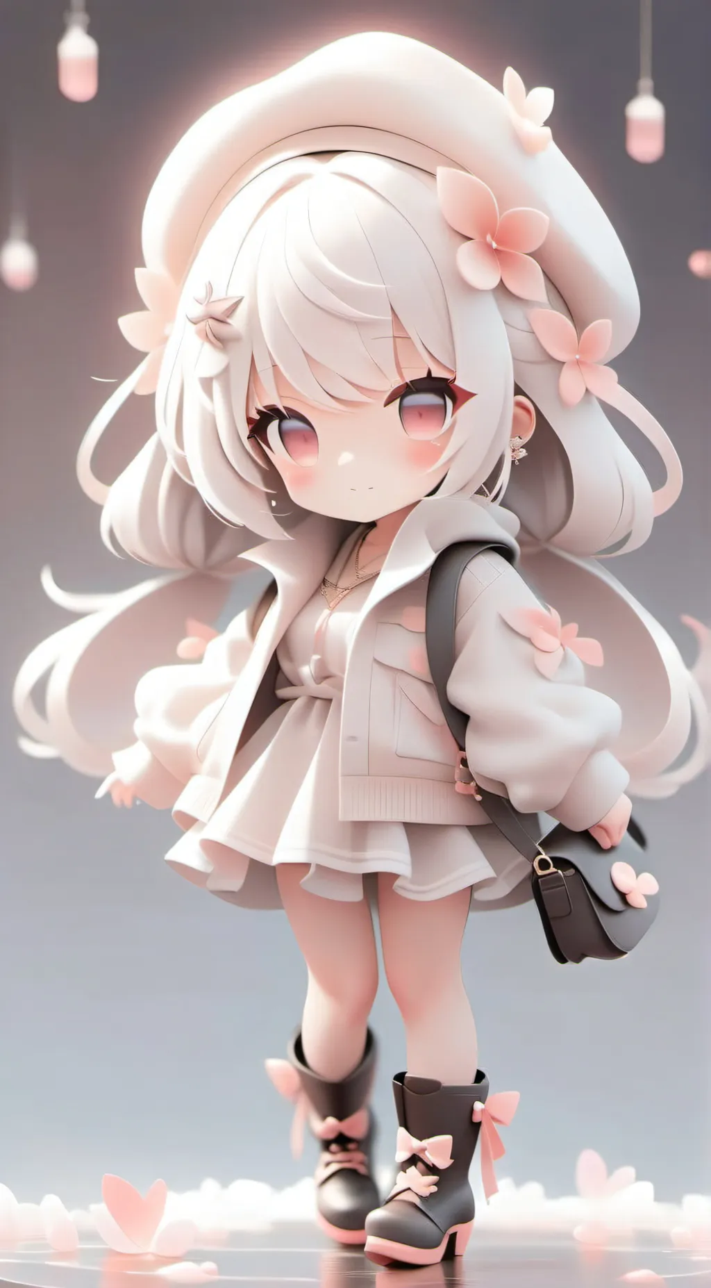 ai character: Hello kitty  background