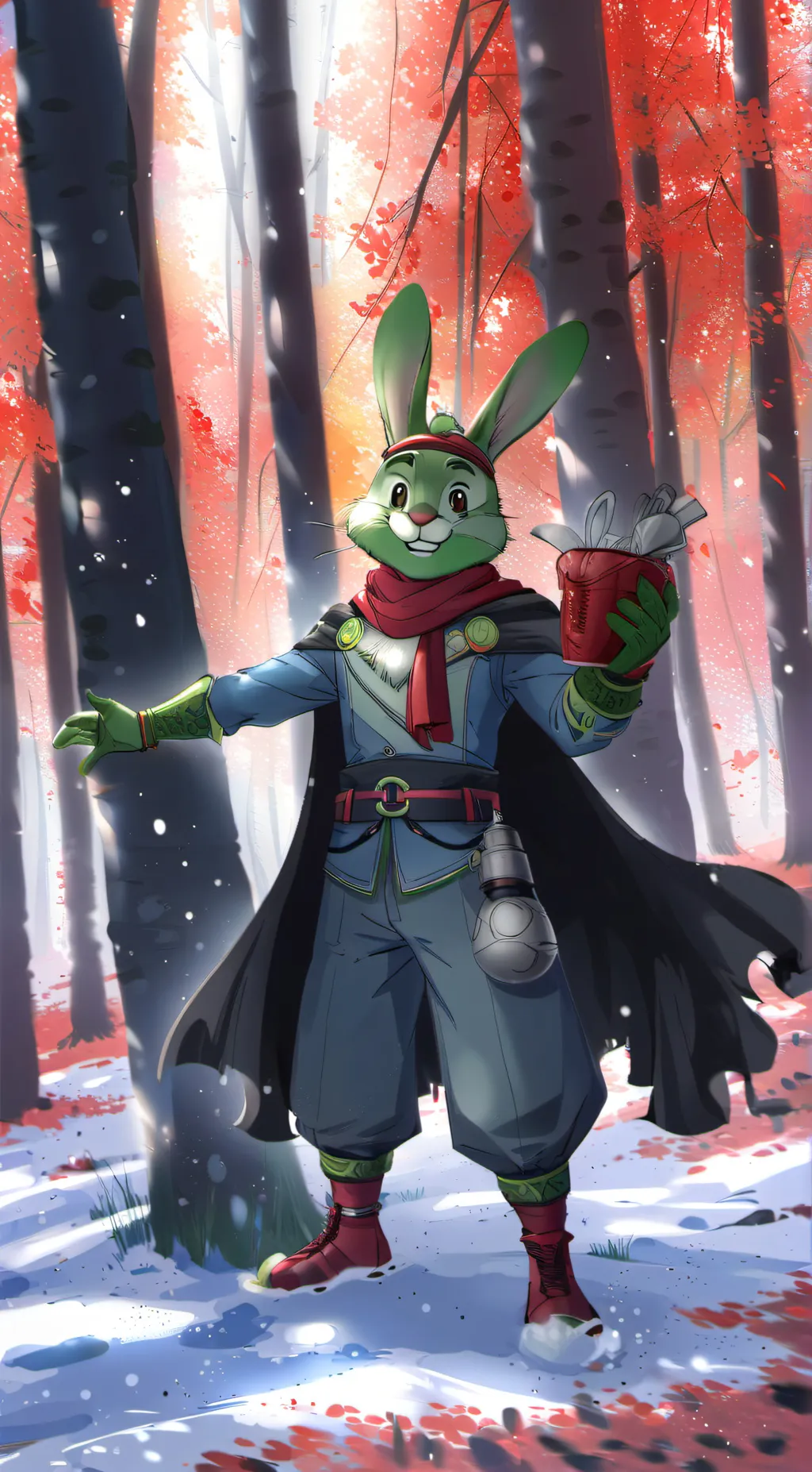 ai character: Hoppy Hopscotch background