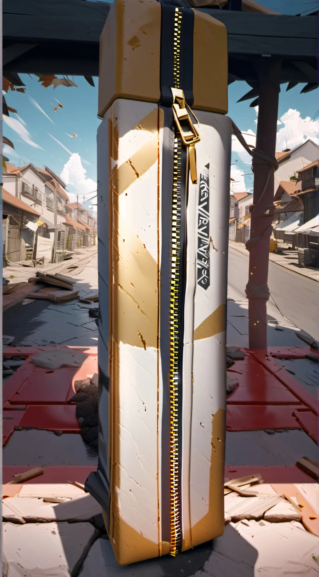 ai character: Golden Zipper background