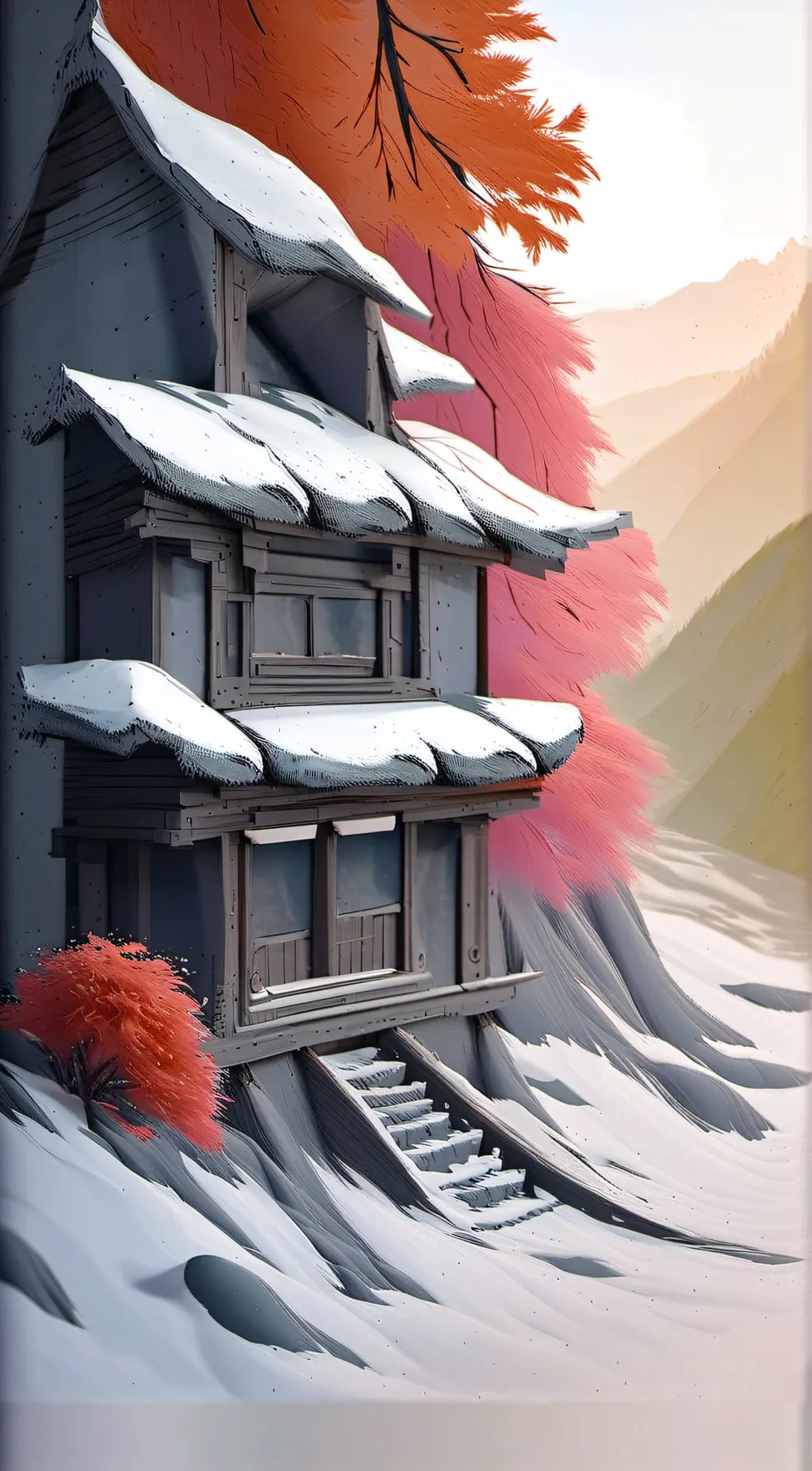 ai character: regretevator xmas background