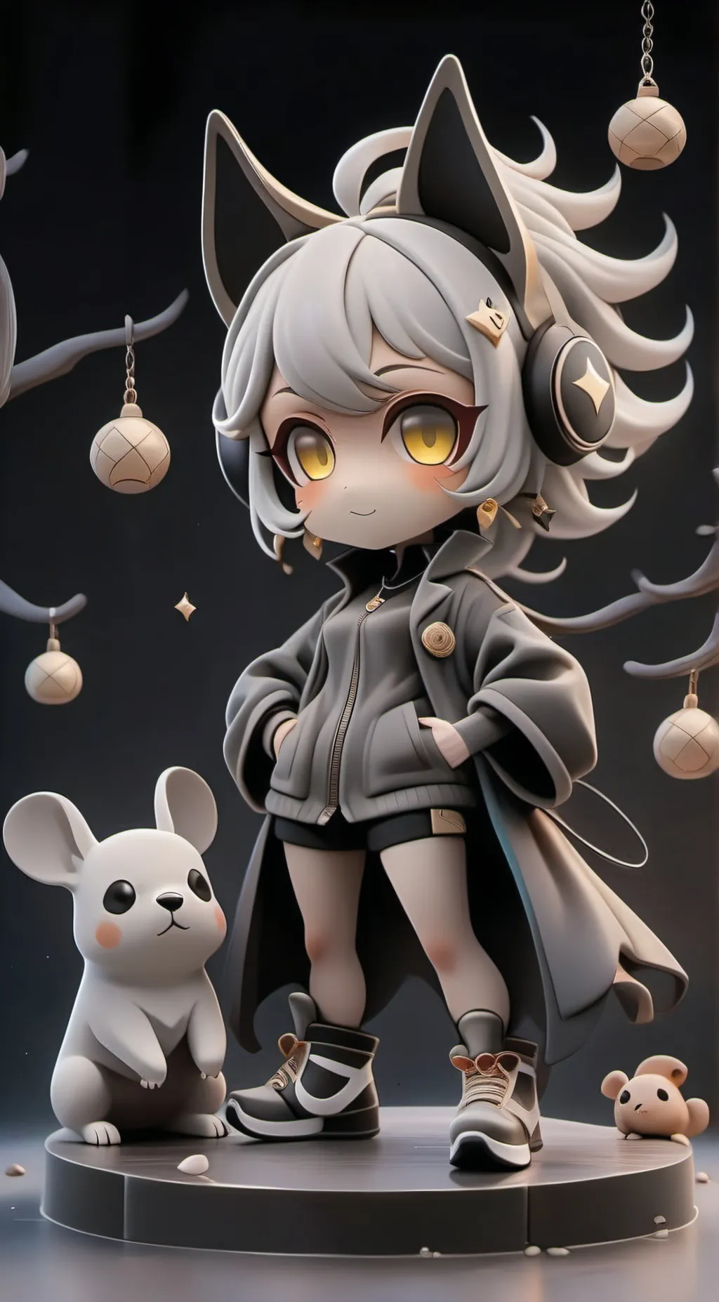 ai character: young Angel dust background