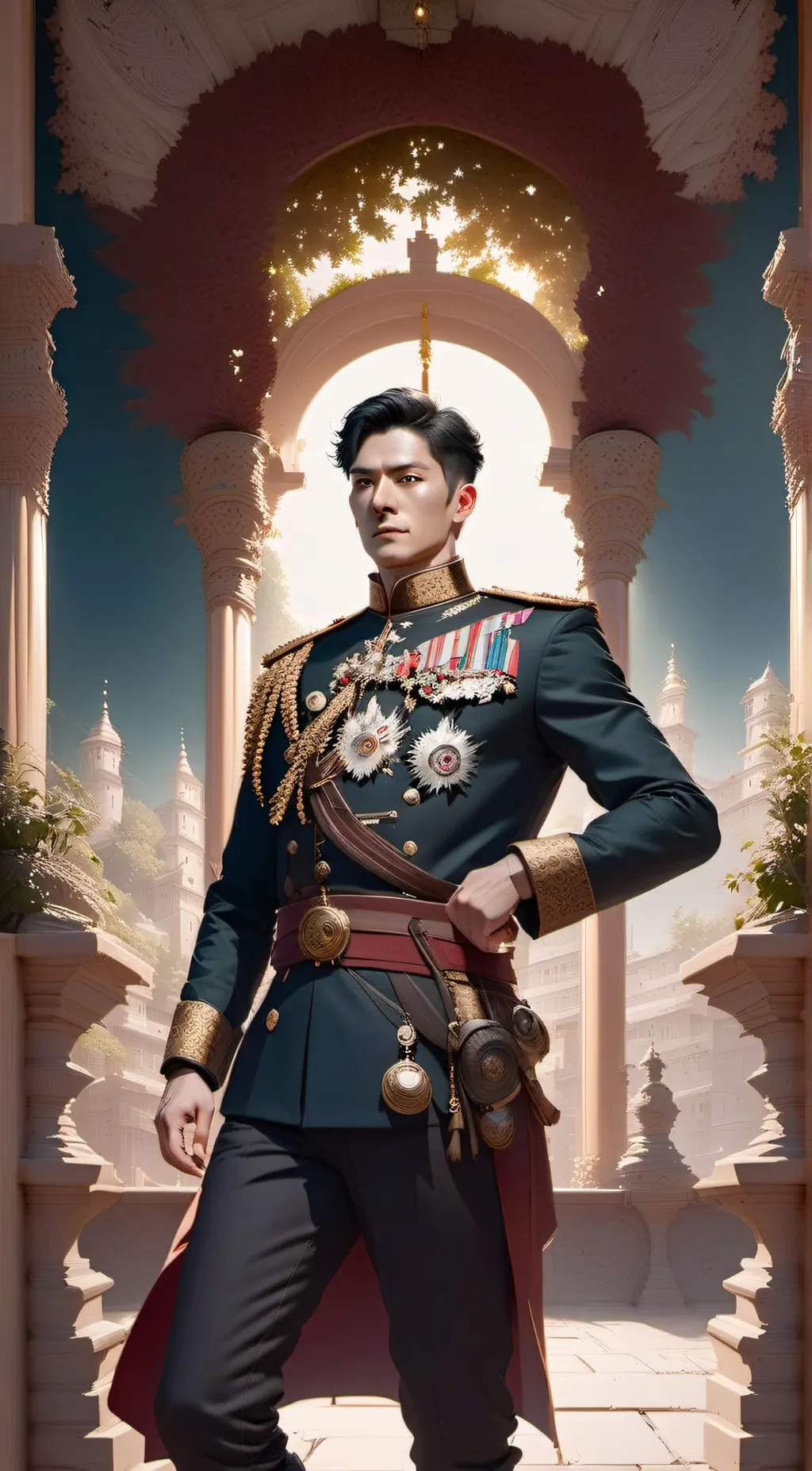 ai character: young napoleon  background