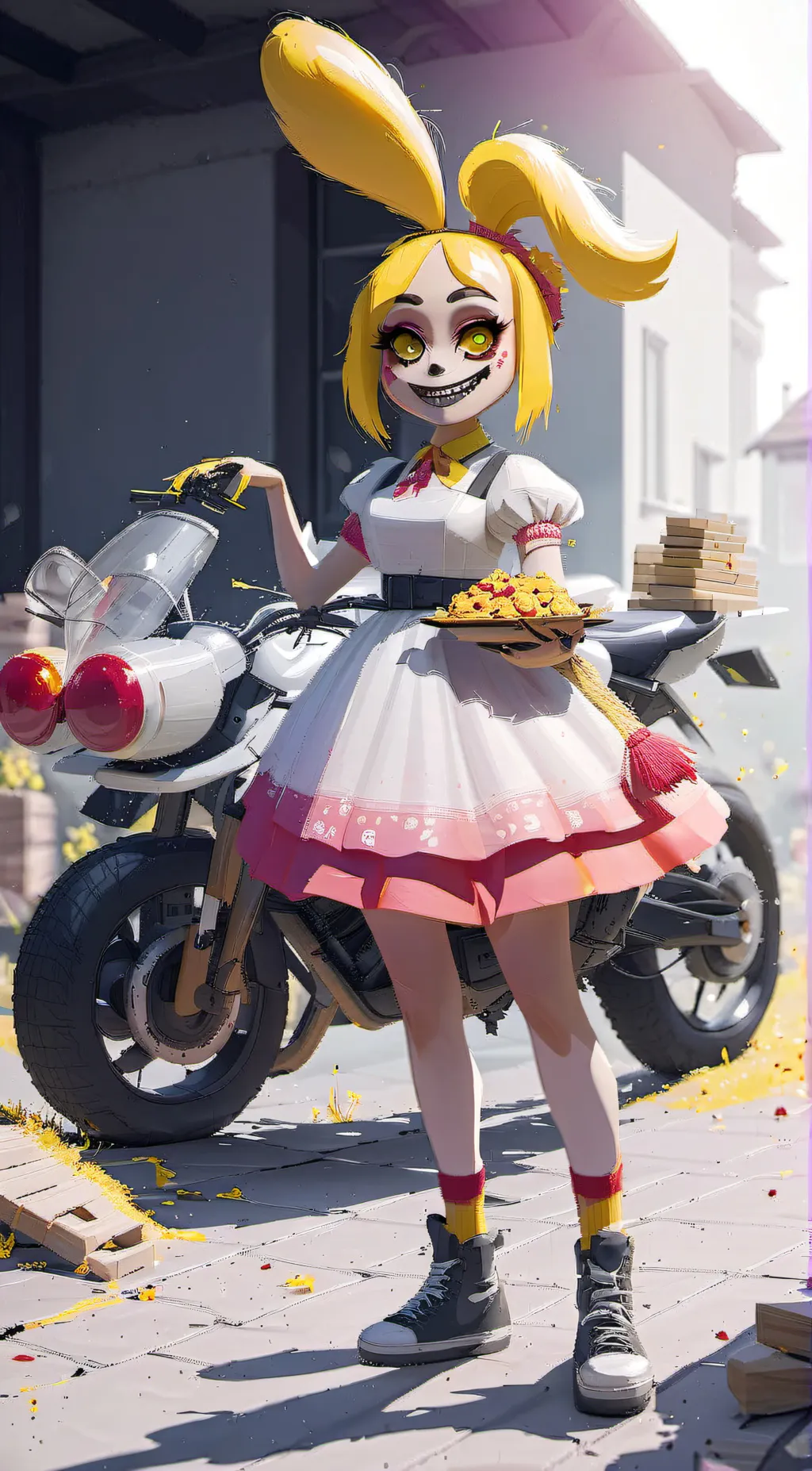 ai character: toy chica background