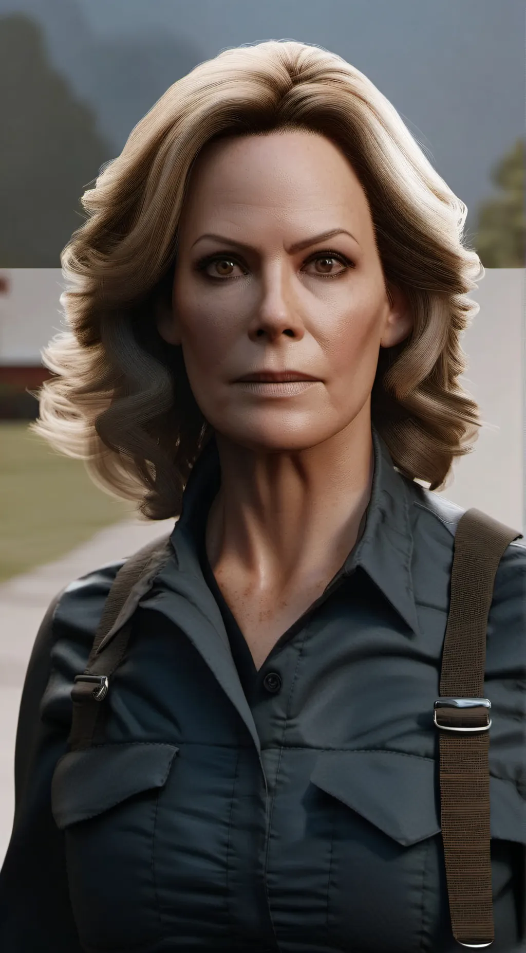 ai character: Laurie Strode  background