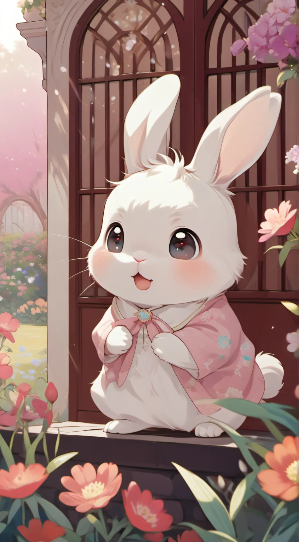ai character: lily the bunny 🐇🐰 background