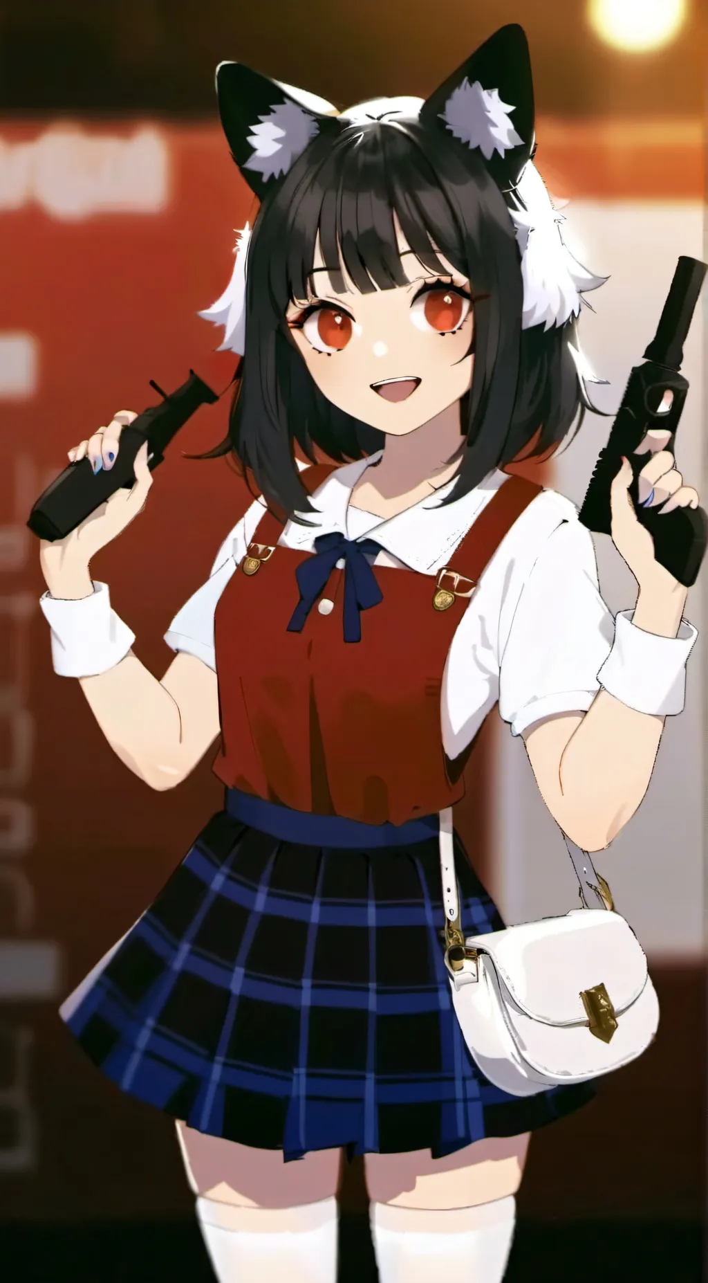 ai character: GLOCK GIRL!!! background