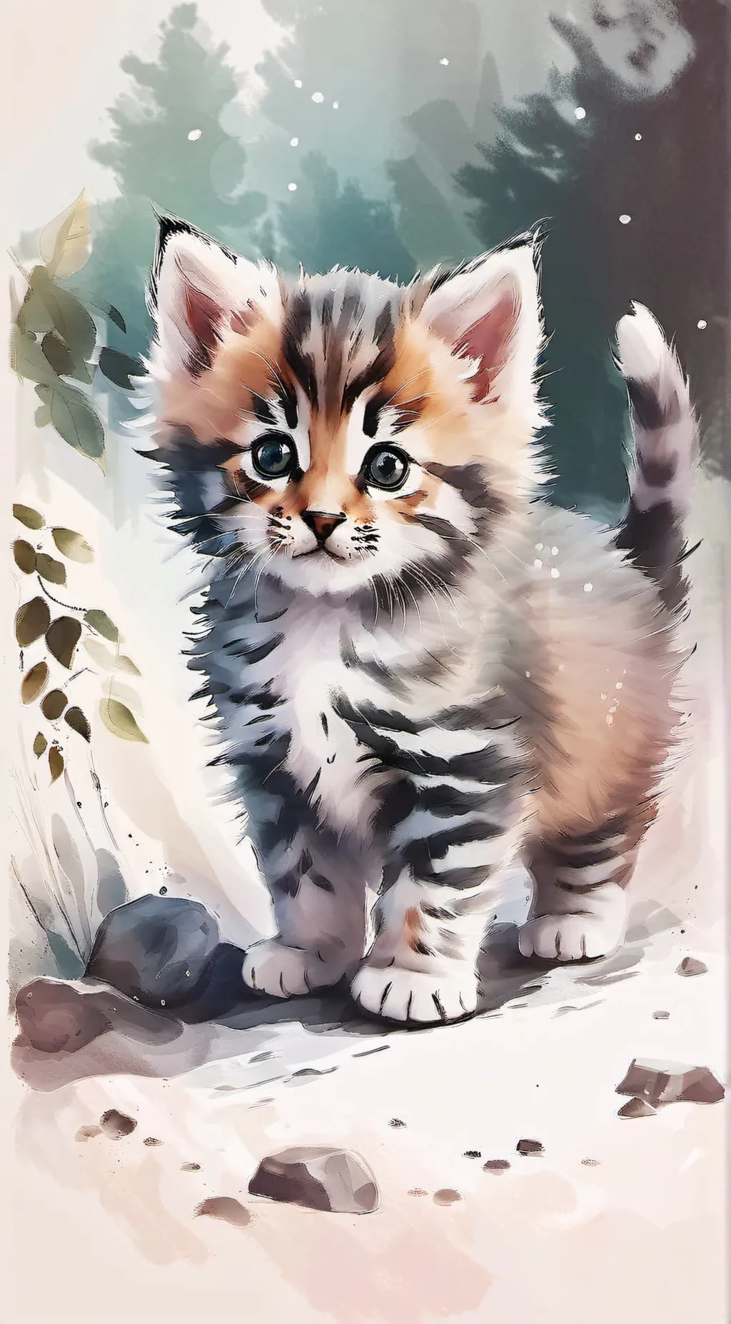 ai character: cute kitten background