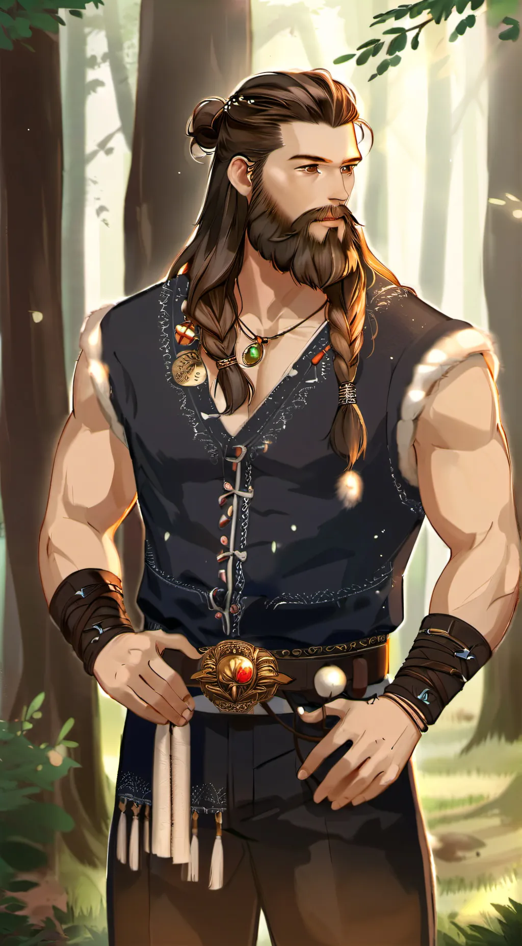 ai character: Rain background