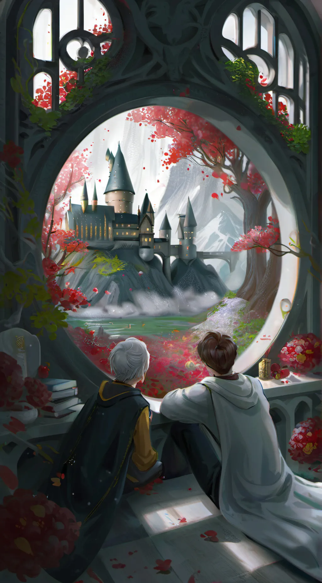 ai character: Hogwarts  background