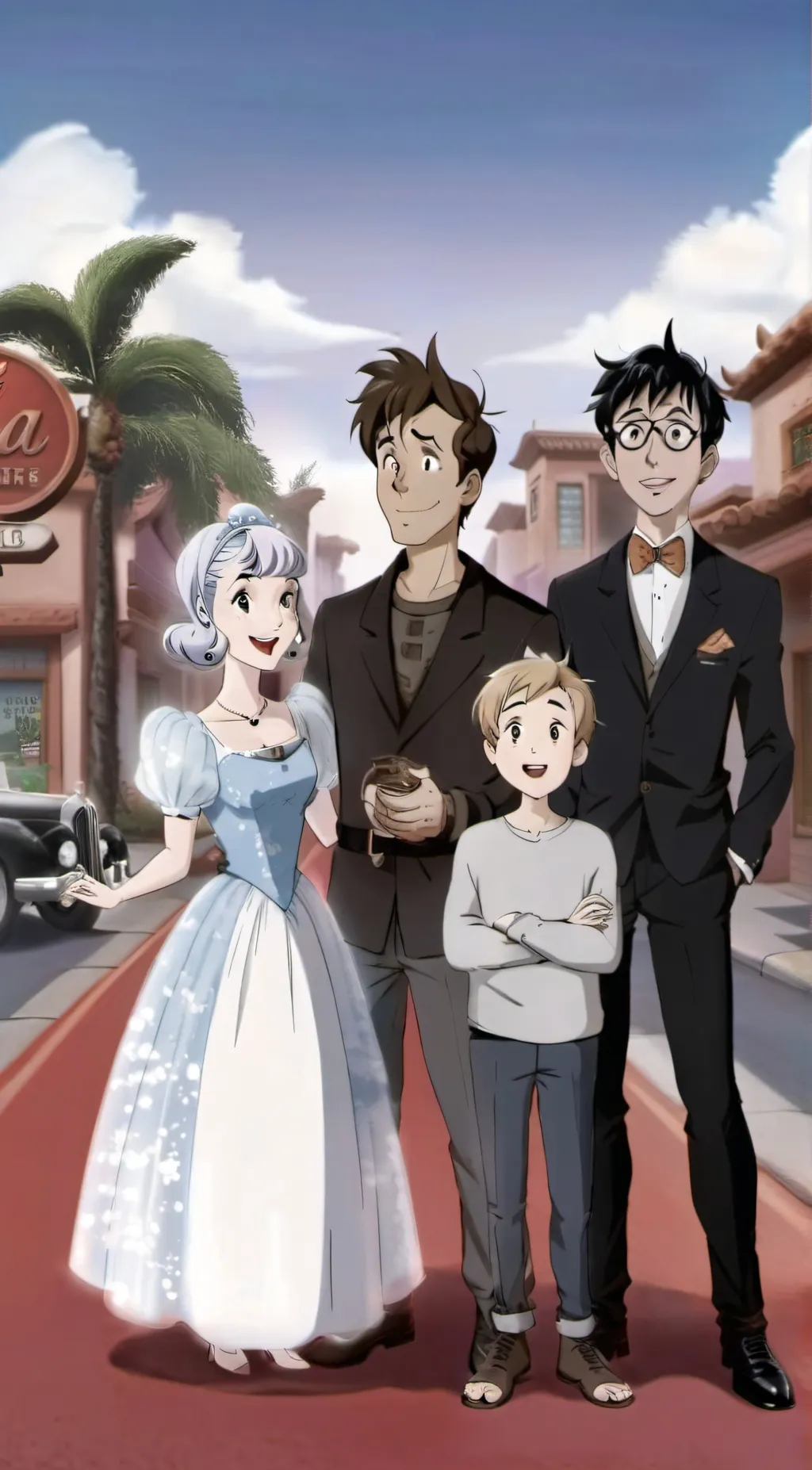 ai character: Flintsones family  background