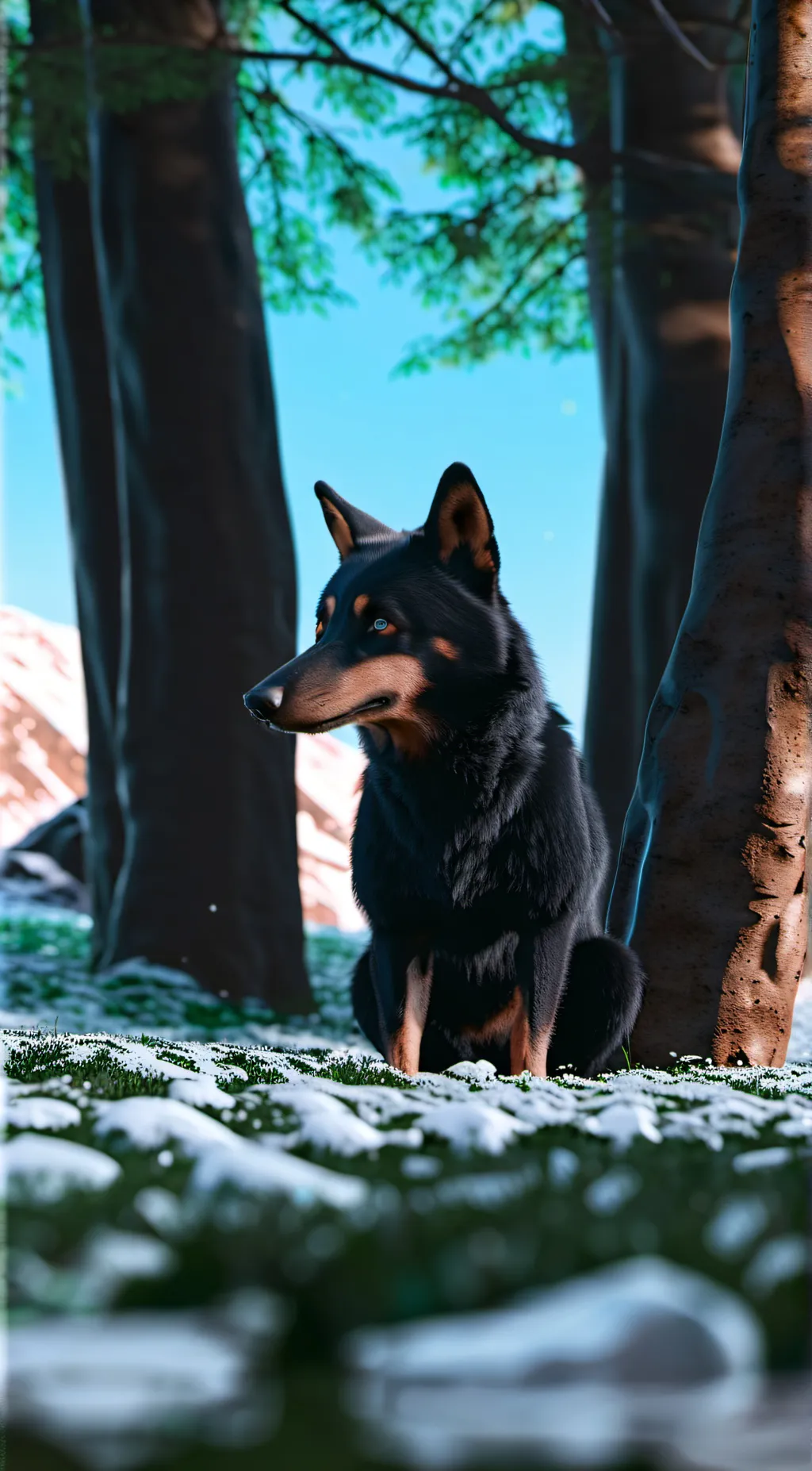 ai character: therusaainbadger background