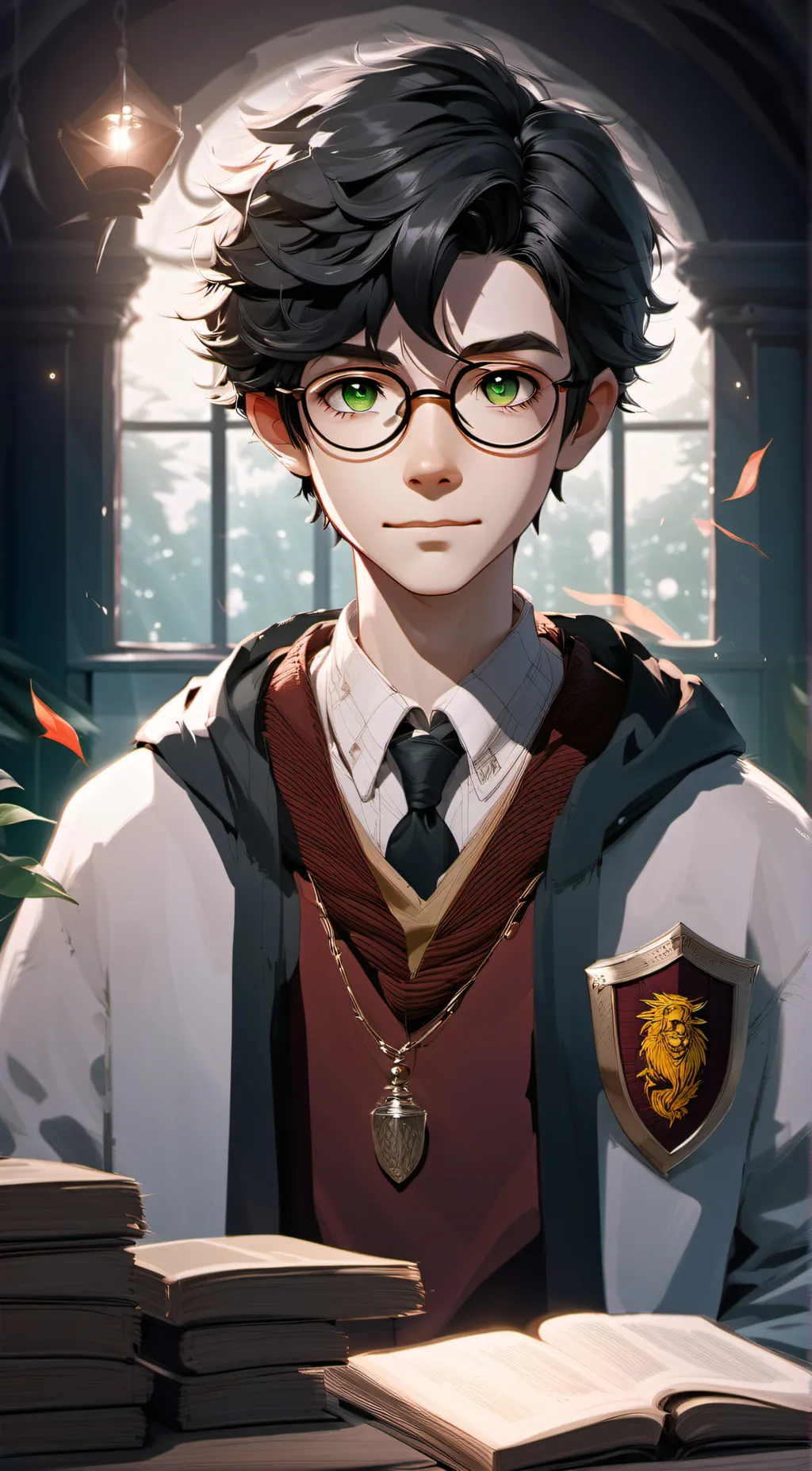 ai character: Harry Potter  background