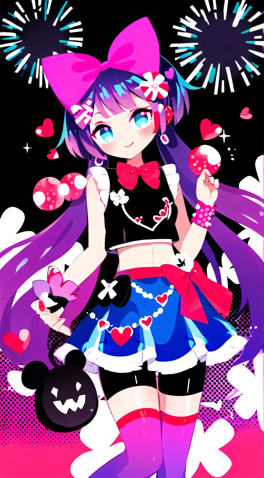 ai character: Shining glitter background